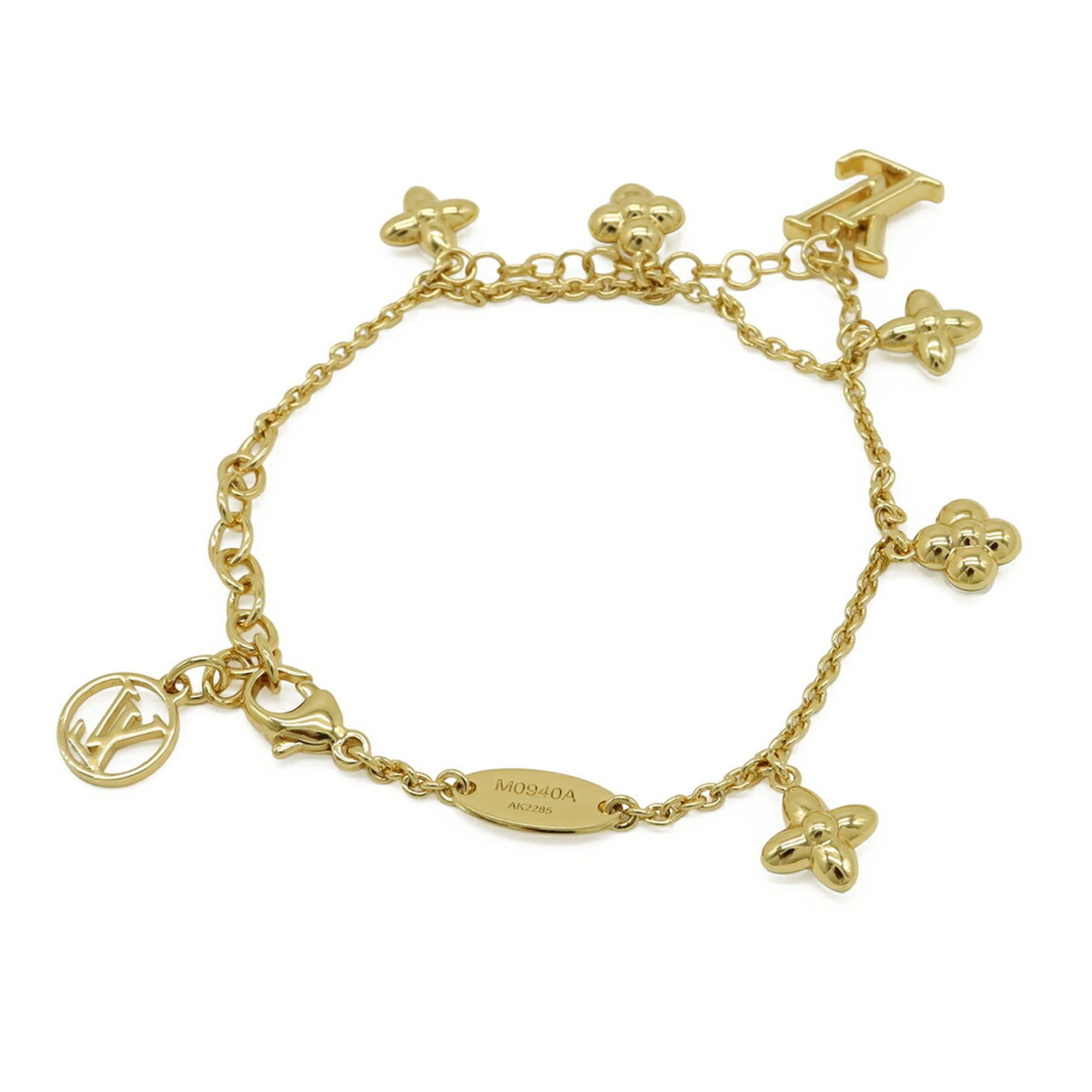 Louis Vuitton Louis Vuitton Bracelet LV Floragram Monogram Flower GP Gold M0940A Size ONE SIZE - 4 Thumbnail