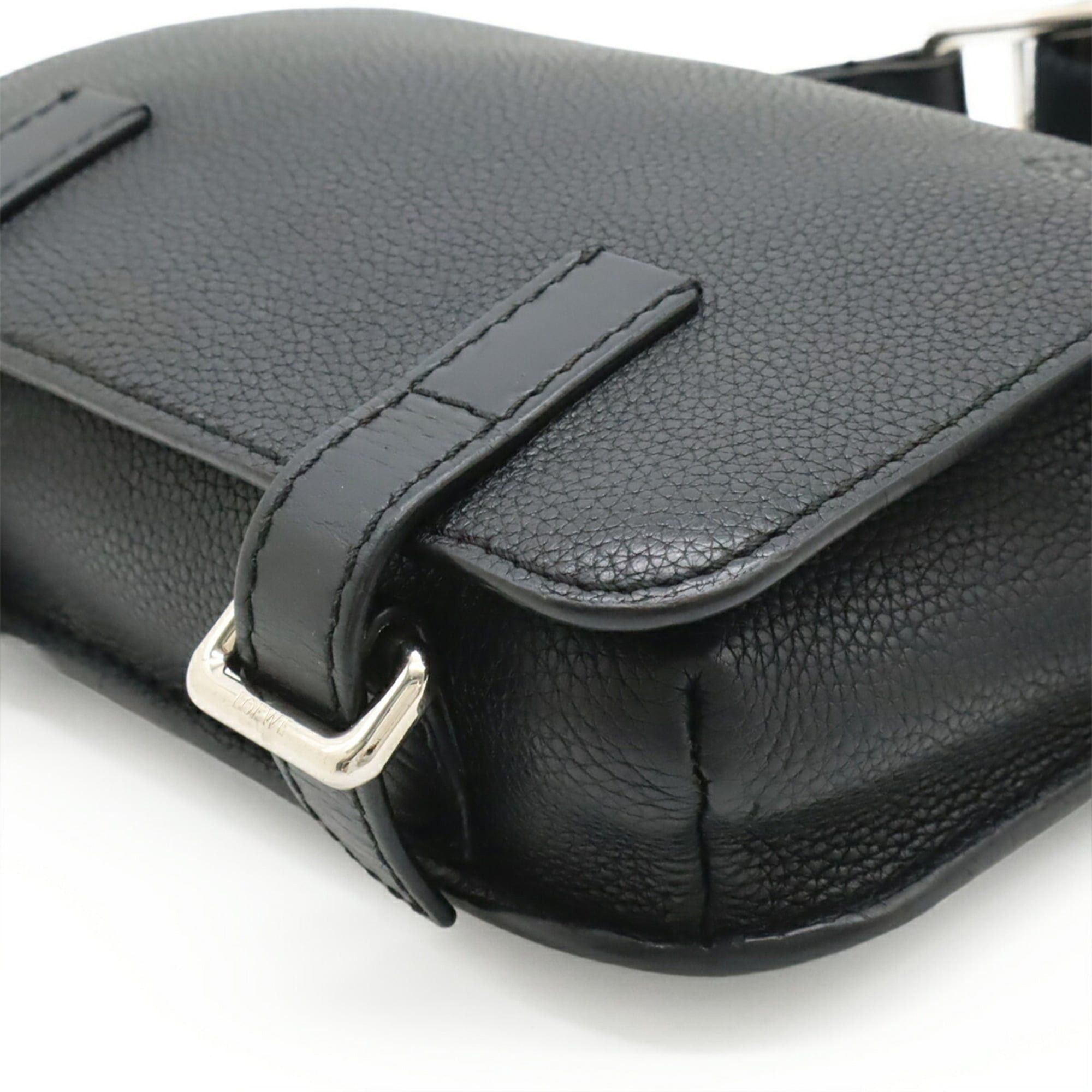 Loewe LOEWE Anagram Military Bum Bag Body Shoulder Leather Black 317.12AB234 Size ONE SIZE - 4 Thumbnail