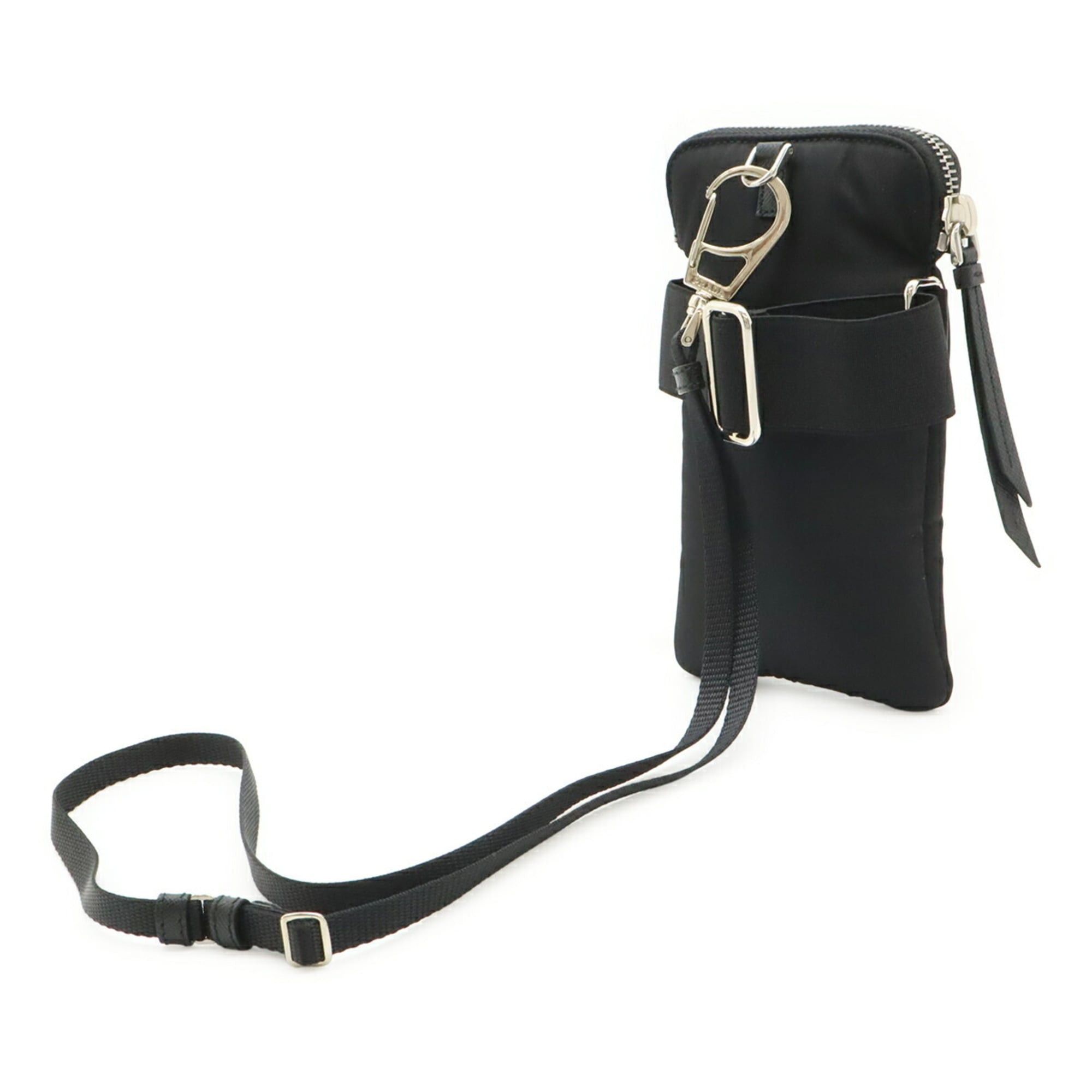 Prada PRADA Triangle Smartphone Case, Shoulder Bag, Handbag, Pouch, Nylon, Black (NERO) 2ZT011 Size ONE SIZE - 3 Thumbnail