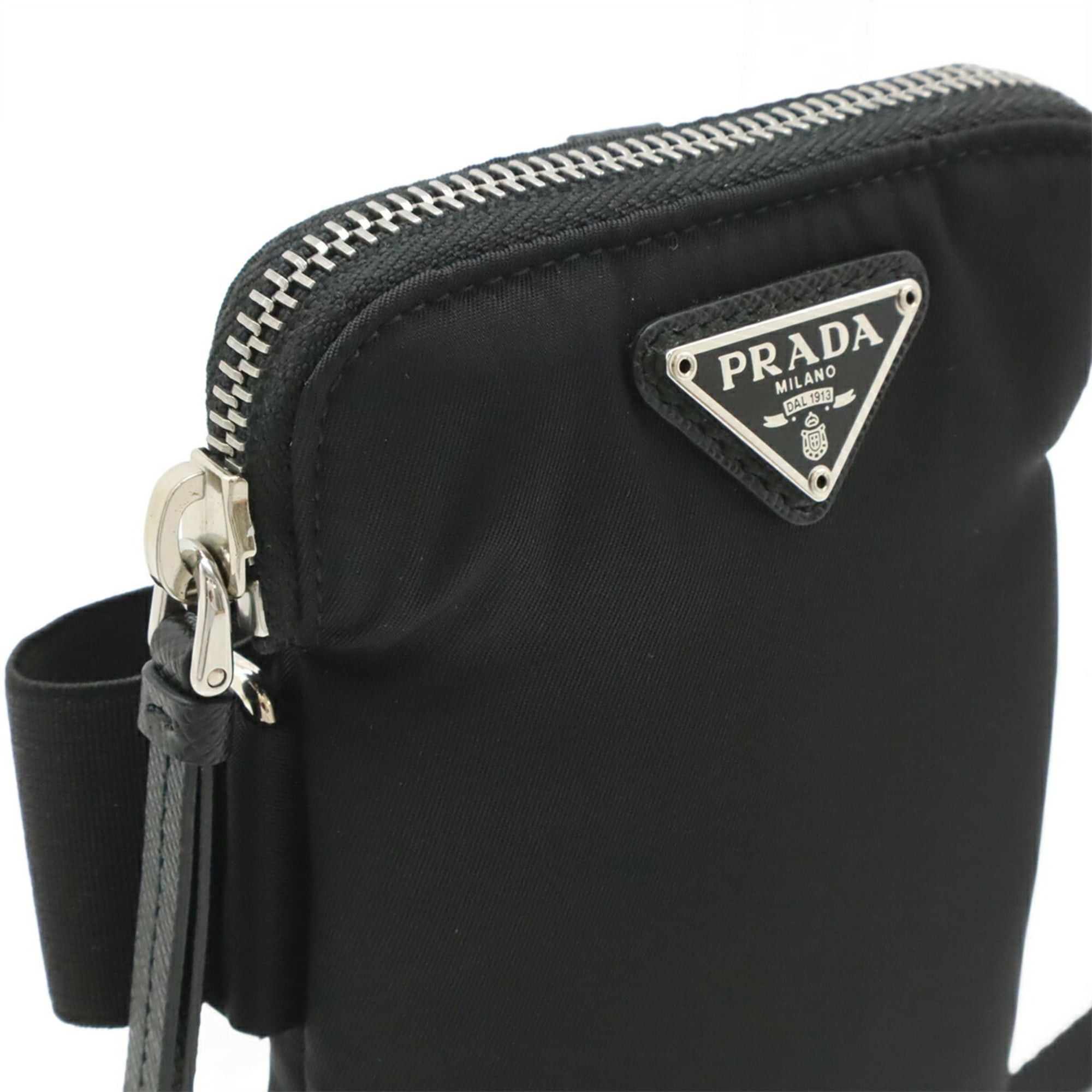 Prada PRADA Triangle Smartphone Case, Shoulder Bag, Handbag, Pouch, Nylon, Black (NERO) 2ZT011 Size ONE SIZE - 8 Thumbnail