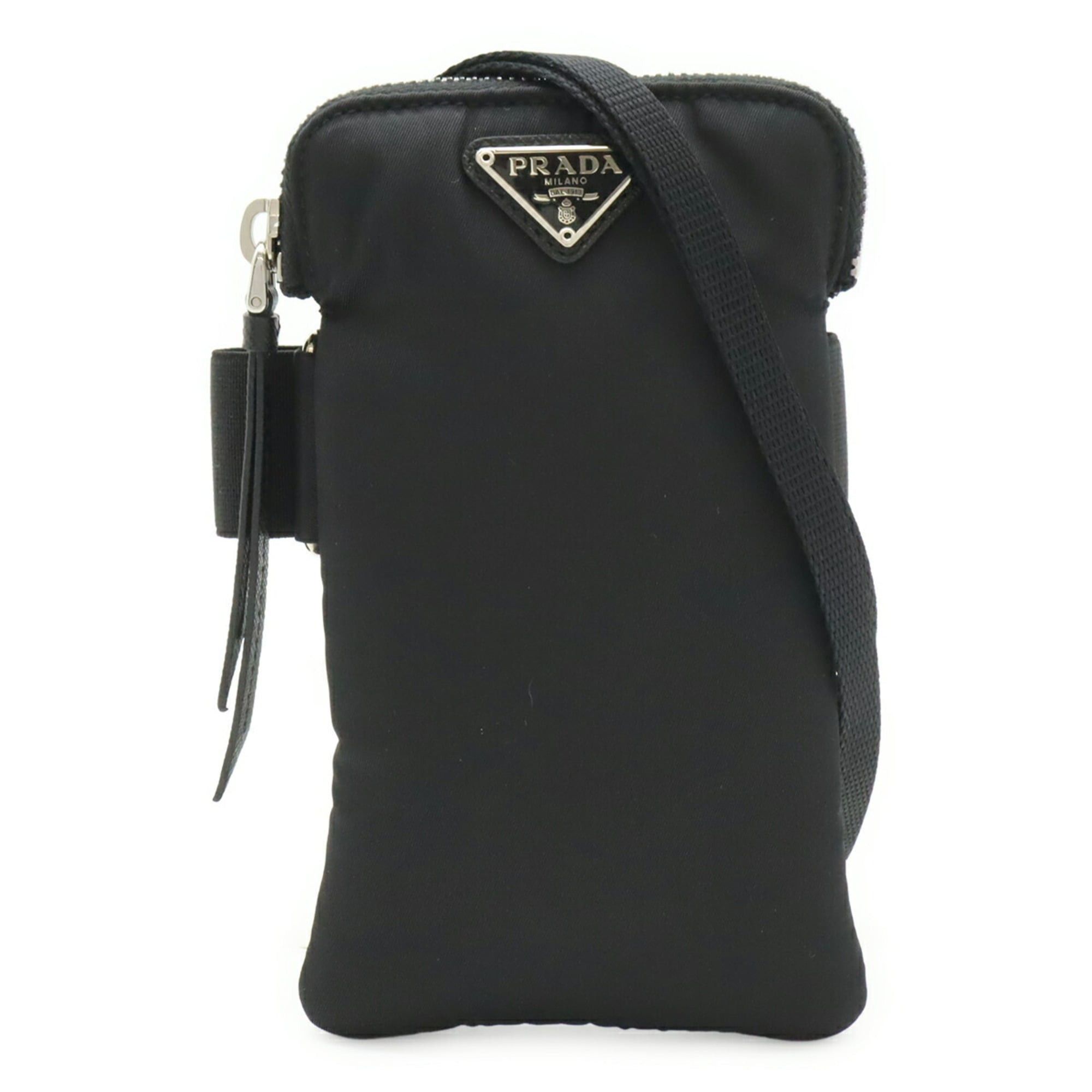 Prada PRADA Triangle Smartphone Case, Shoulder Bag, Handbag, Pouch, Nylon, Black (NERO) 2ZT011 Size ONE SIZE - 2 Thumbnail