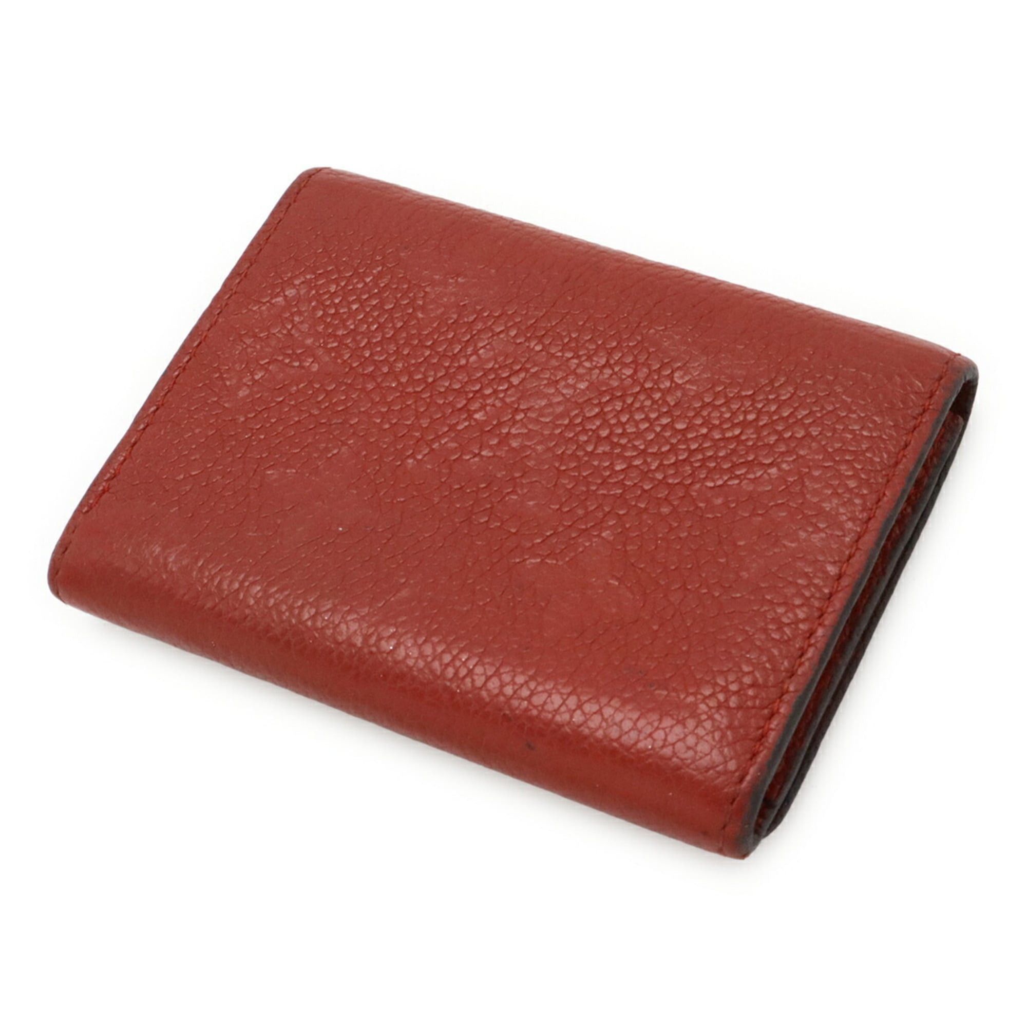 Louis Vuitton Louis Vuitton Monogram Empreinte Enveloppe Carte de Visite Business Card Holder/Card Case Cerise Red M58457 Size ONE SIZE - 3 Thumbnail
