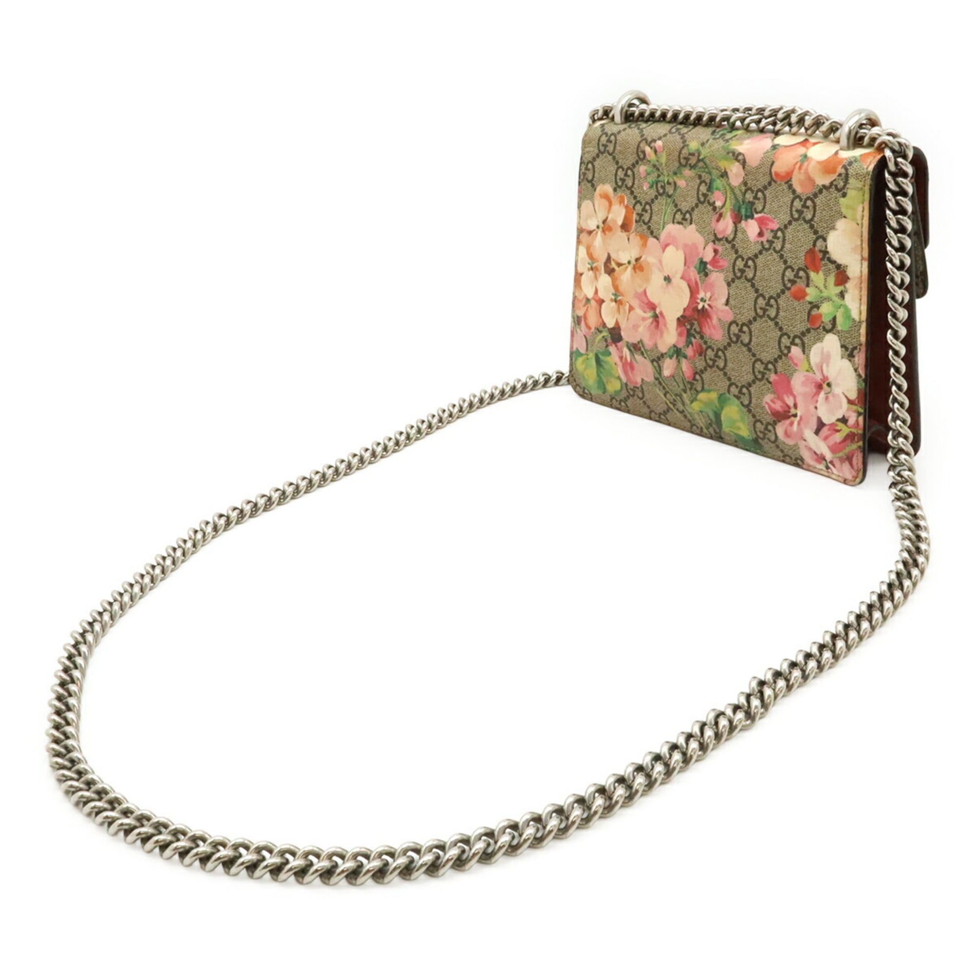 Gucci GUCCI Dionysus GG Blooms Chain Bag Shoulder Tiger Head Beige Pink Multi 421970 Size ONE SIZE - 3 Thumbnail