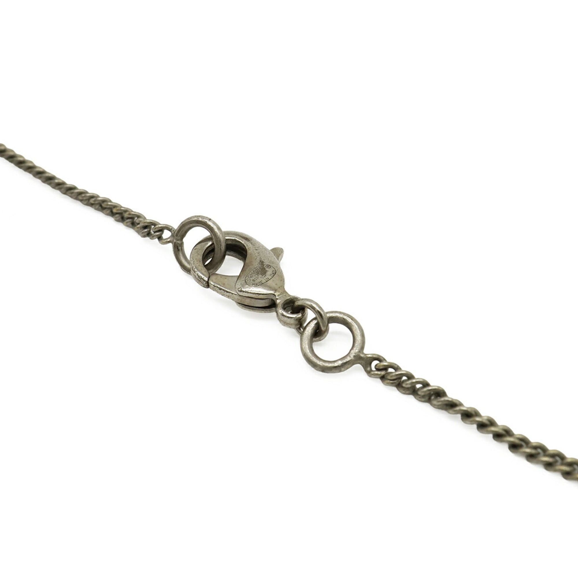 Chanel CHANEL Coco Mark Chain Necklace Pendant, Metal Enamel Beads, Silver Ivory, B10A Size ONE SIZE - 6 Thumbnail