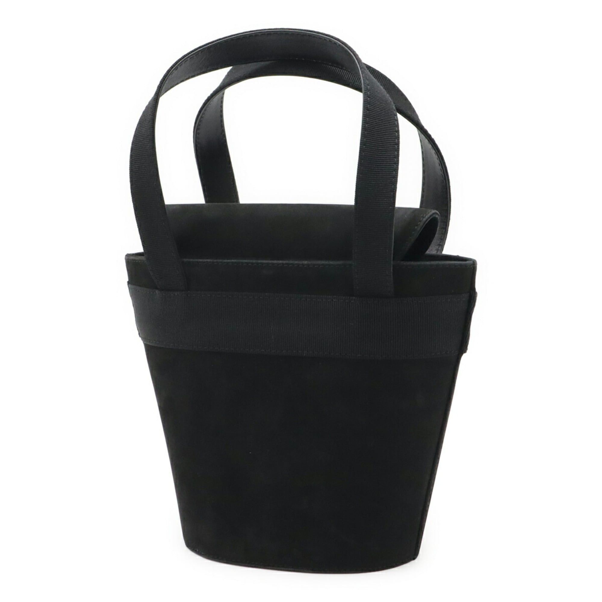 Salvatore Ferragamo Salvatore Ferragamo Vara Ribbon Bucket Bag Handbag, Suede, Black, BA217183 Size ONE SIZE - 3 Thumbnail