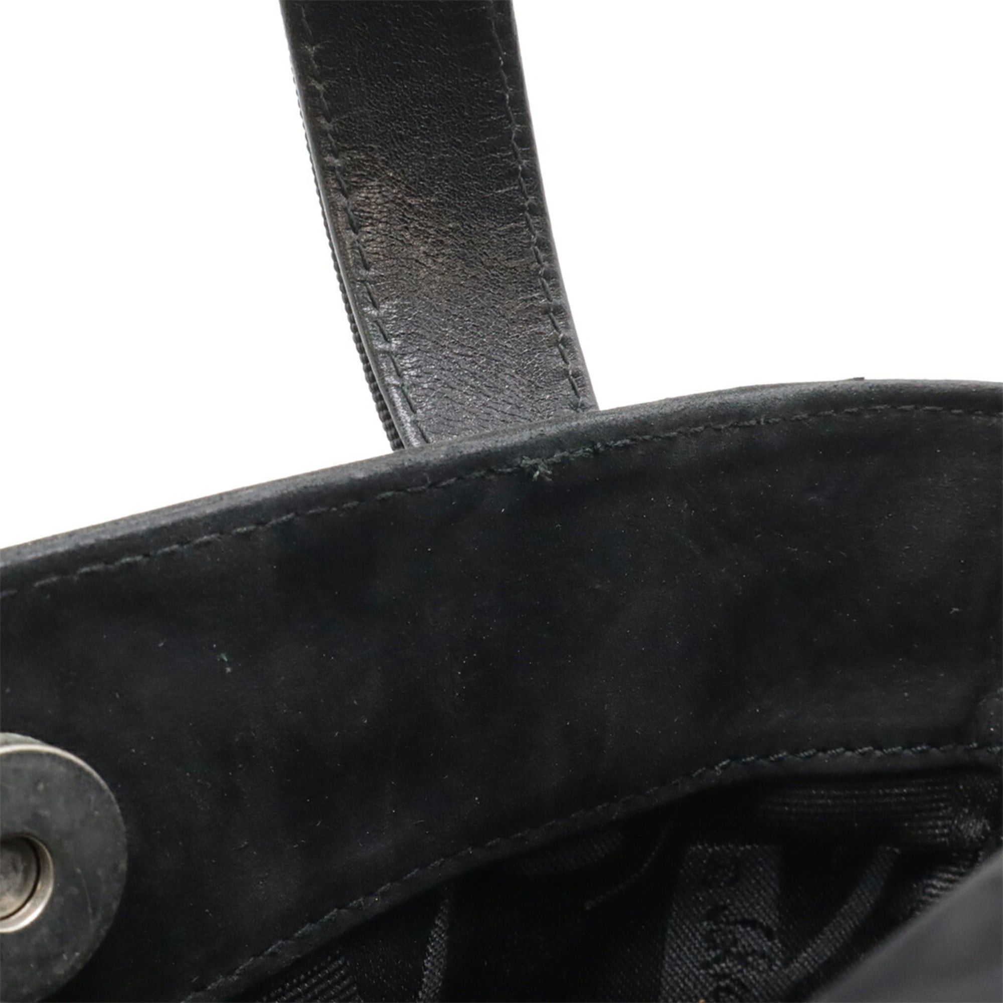 Salvatore Ferragamo Salvatore Ferragamo Vara Ribbon Bucket Bag Handbag, Suede, Black, BA217183 Size ONE SIZE - 8 Thumbnail