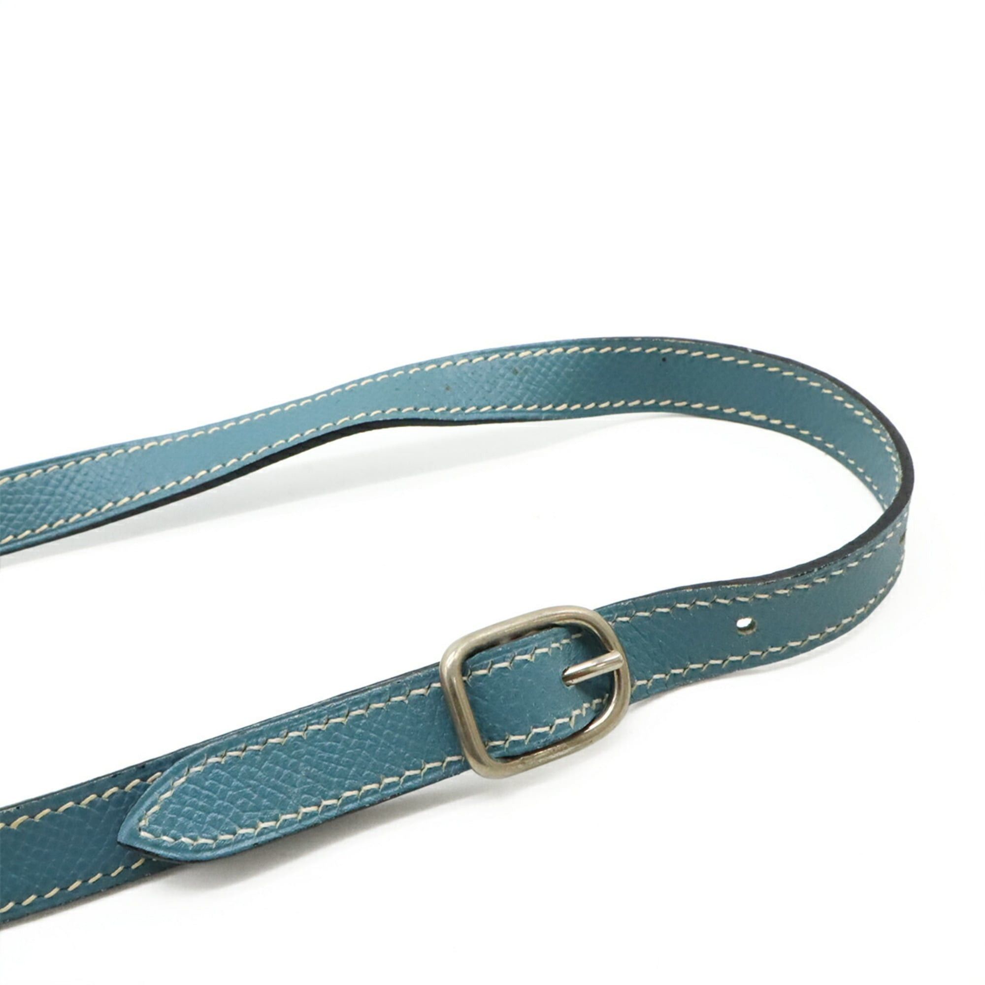 Hermes HERMES Amelie Shoulder Bag Pochette Courchevel Leather Blue Jean Light □D Stamp Size ONE SIZE - 9 Thumbnail