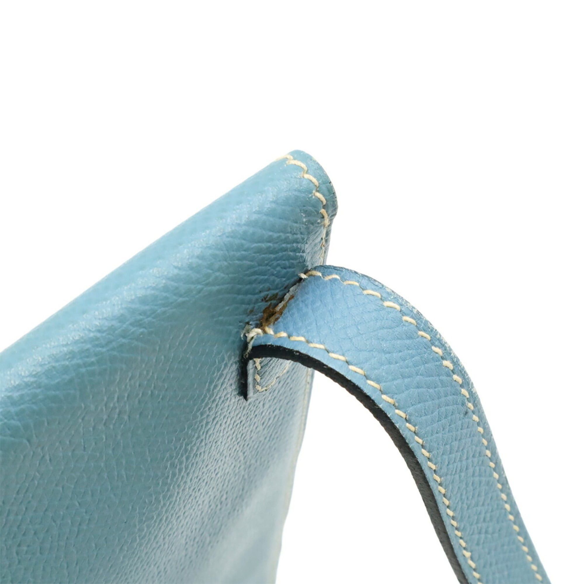 Hermes HERMES Amelie Shoulder Bag Pochette Courchevel Leather Blue Jean Light □D Stamp Size ONE SIZE - 8 Thumbnail