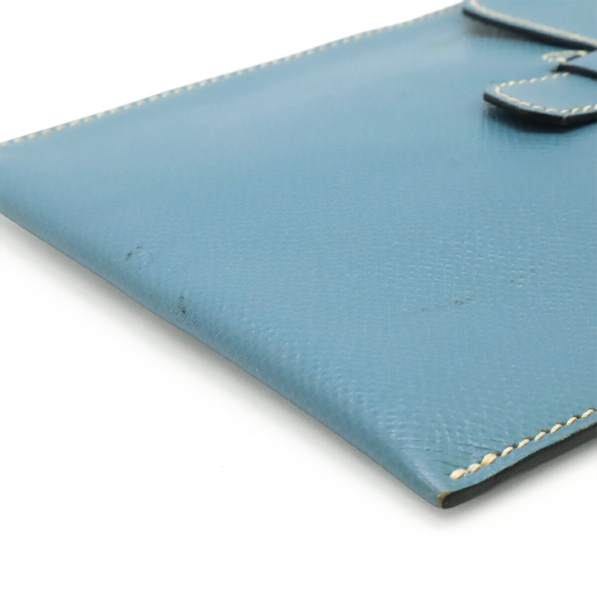 Hermes HERMES Amelie Shoulder Bag Pochette Courchevel Leather Blue Jean Light □D Stamp Size ONE SIZE - 4 Thumbnail