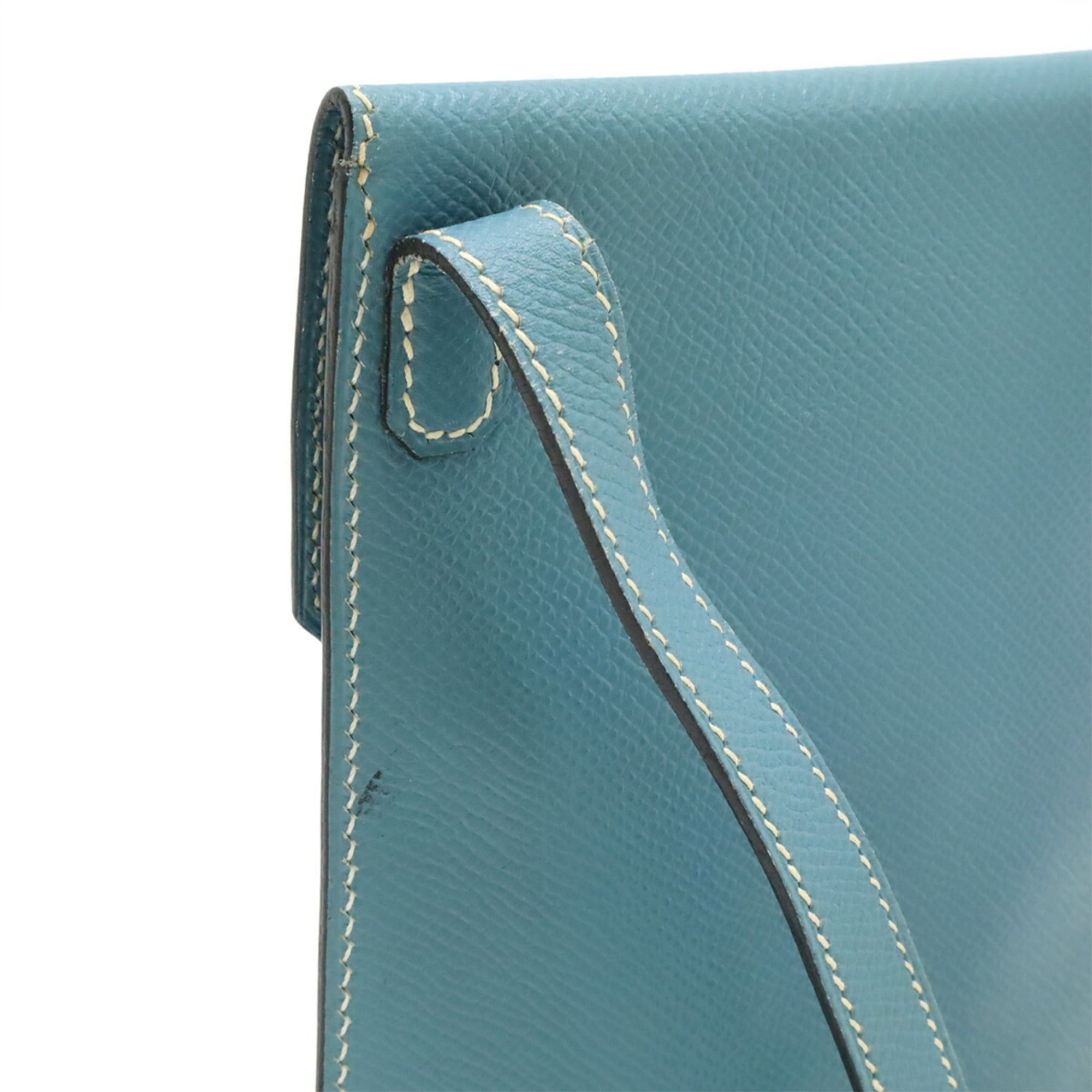 Hermes HERMES Amelie Shoulder Bag Pochette Courchevel Leather Blue Jean Light □D Stamp Size ONE SIZE - 5 Thumbnail