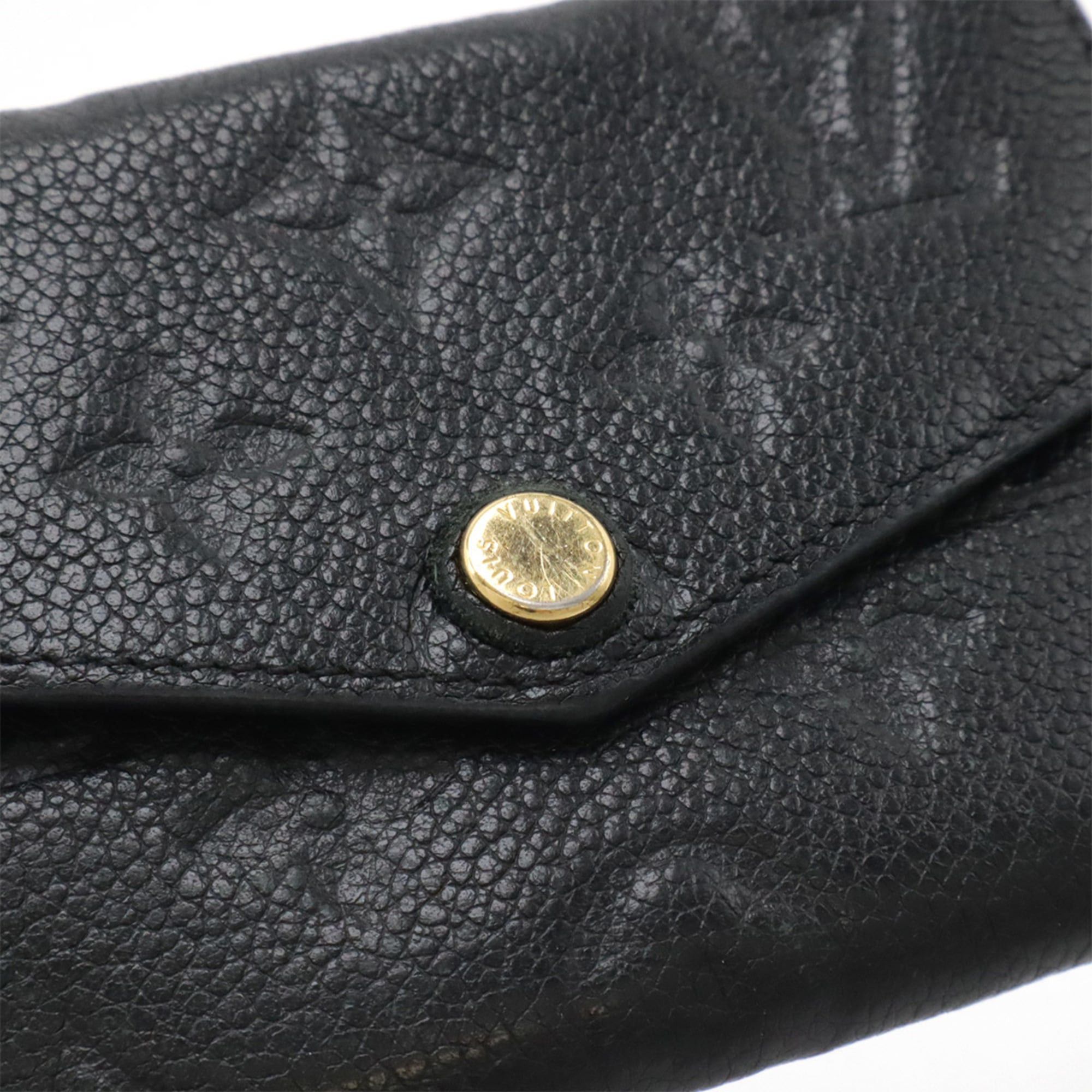 Louis Vuitton Louis Vuitton Monogram Empreinte Pochette Cle Wallet/Coin Case, Coin Purse, Noir Black M60633 Size ONE SIZE - 5 Thumbnail