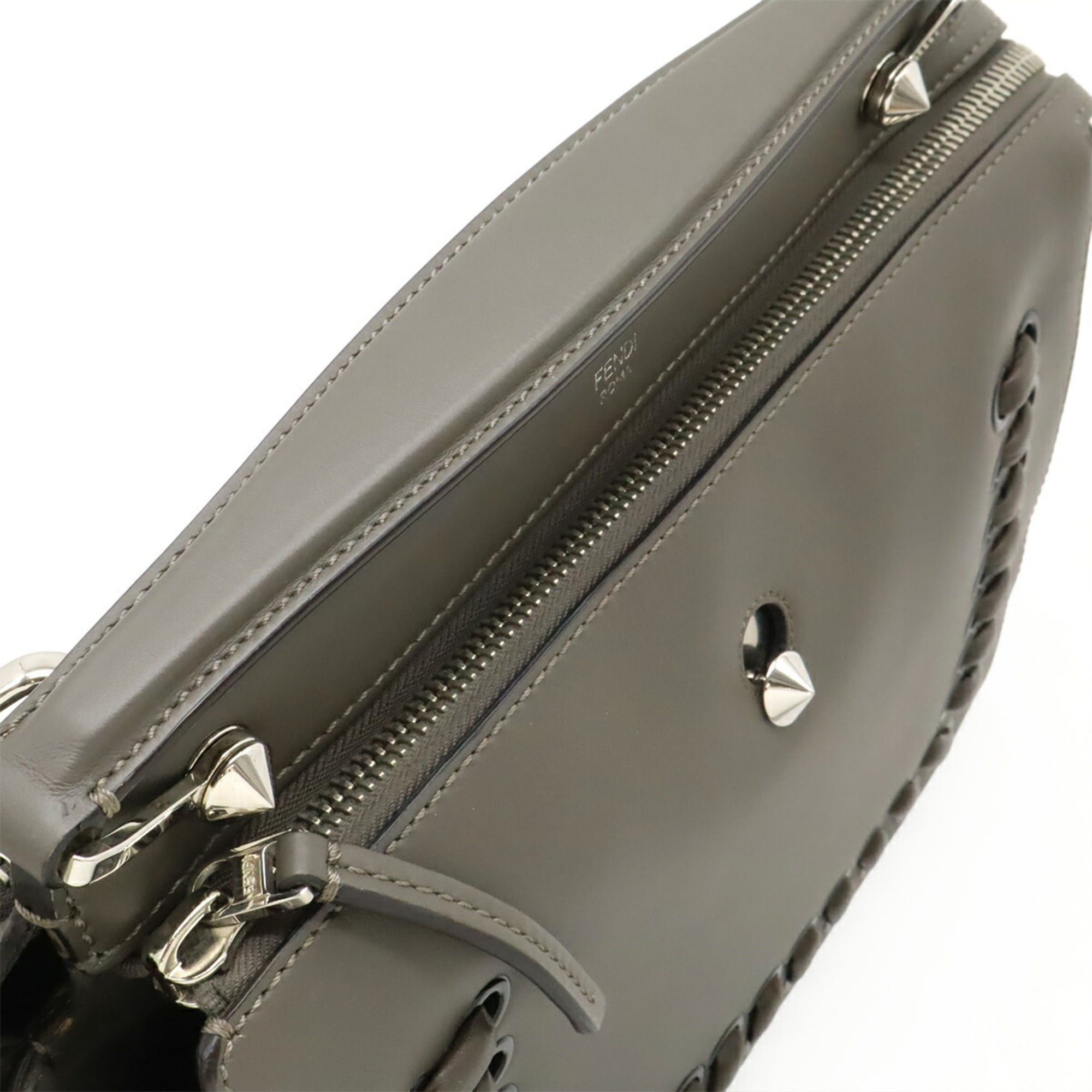 Fendi FENDI (Fendi.com) Handbag/Shoulder Bag, Leather, Gray, 8BN293 Size ONE SIZE - 5 Thumbnail