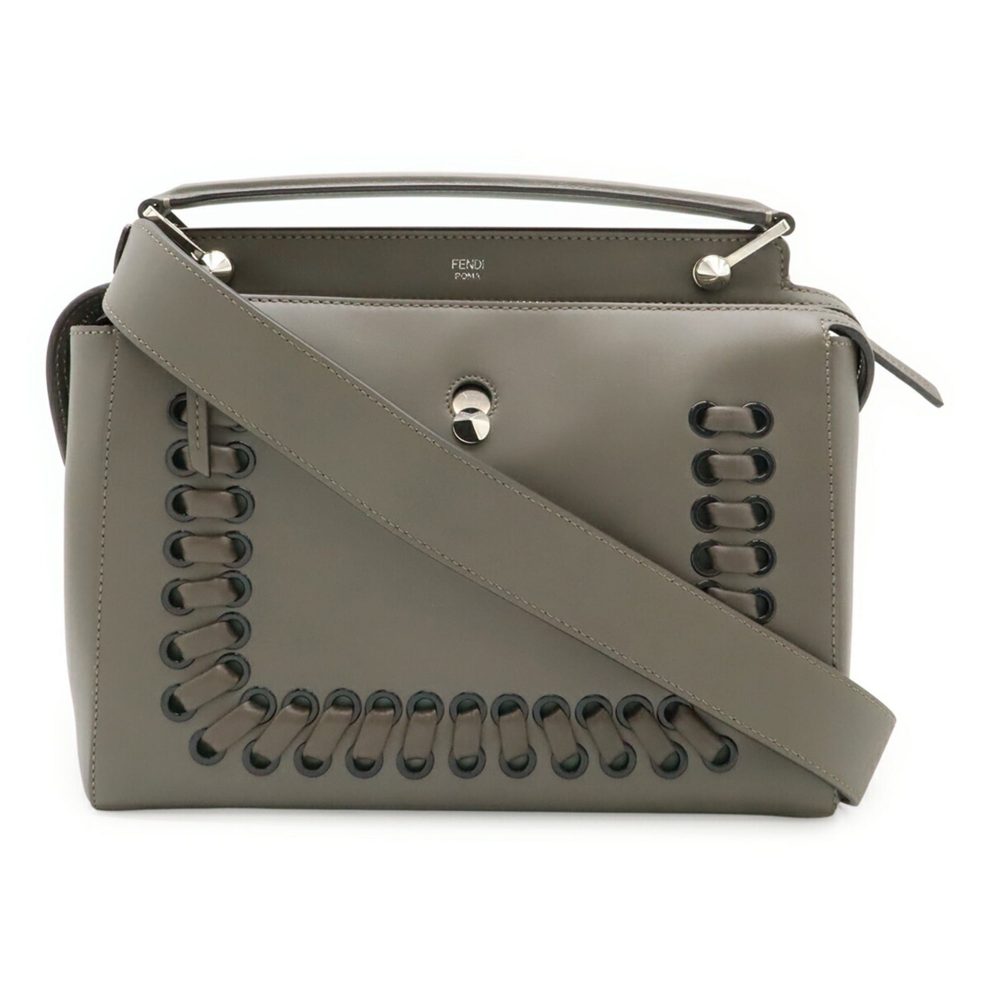 Fendi FENDI (Fendi.com) Handbag/Shoulder Bag, Leather, Gray, 8BN293 Size ONE SIZE - 2 Thumbnail