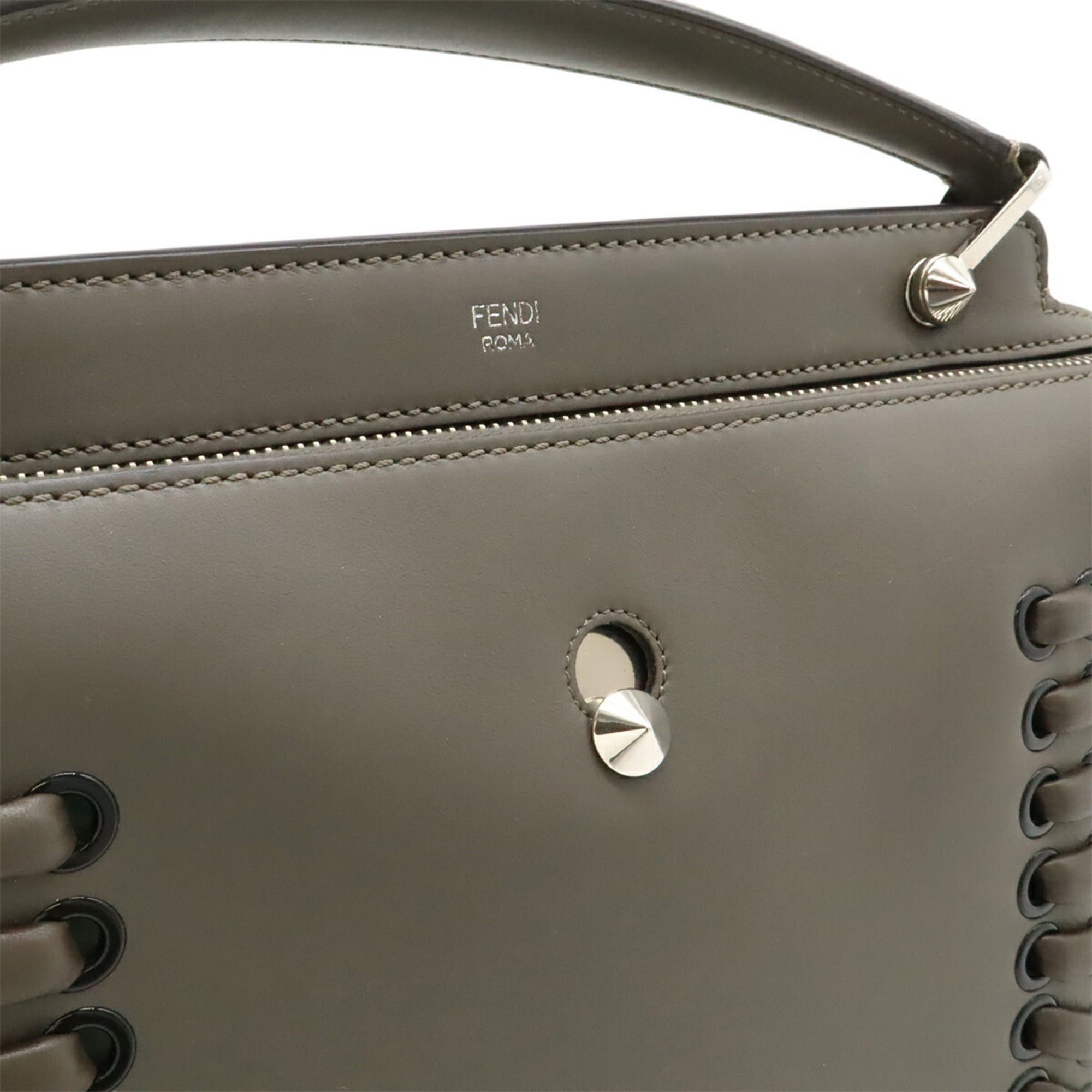 Fendi FENDI (Fendi.com) Handbag/Shoulder Bag, Leather, Gray, 8BN293 Size ONE SIZE - 8 Thumbnail
