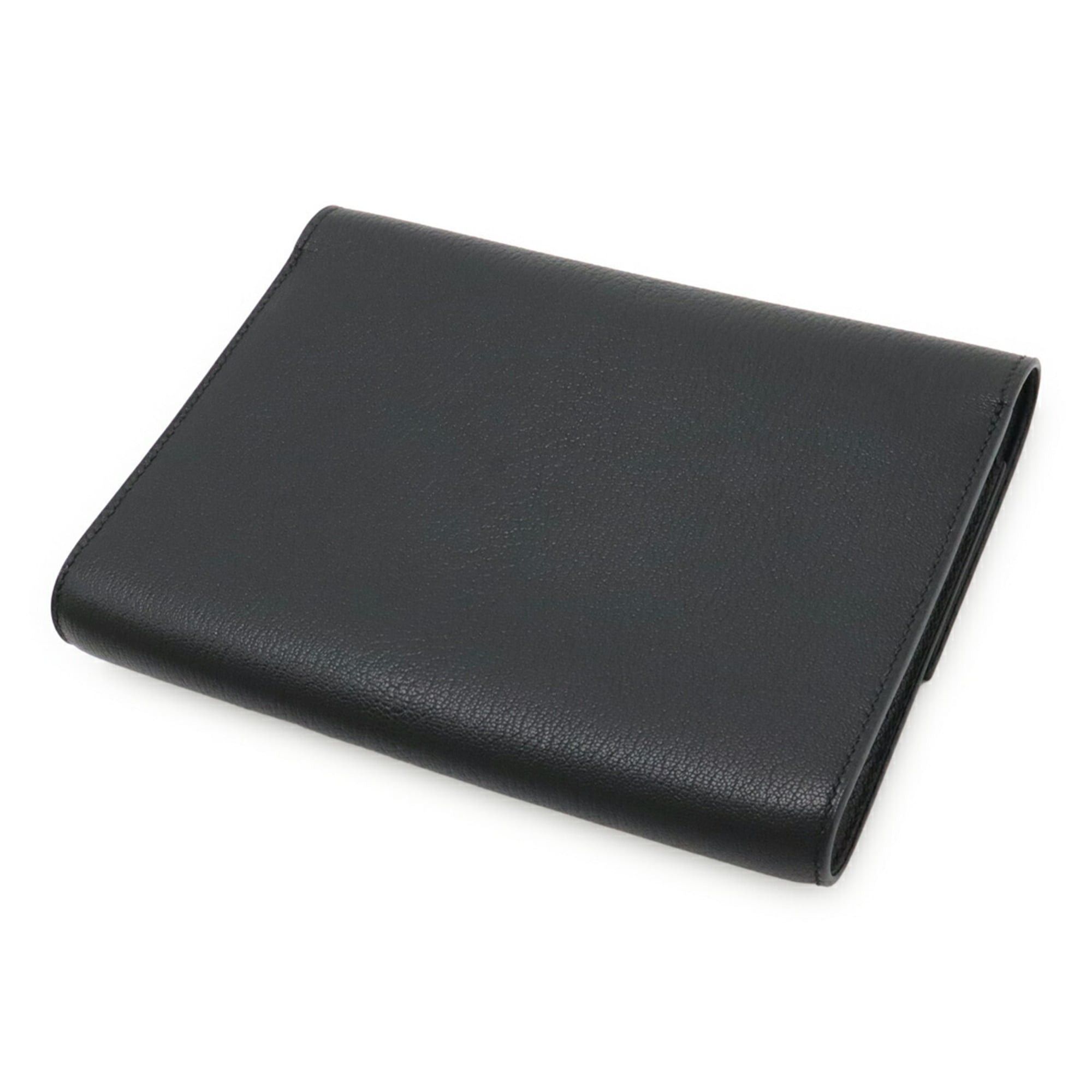 Hermes HERMES Faco 1938-19 Clutch Bag, Second Chevre Leather, Black, A Stamp, Sale Item Size ONE SIZE - 3 Thumbnail