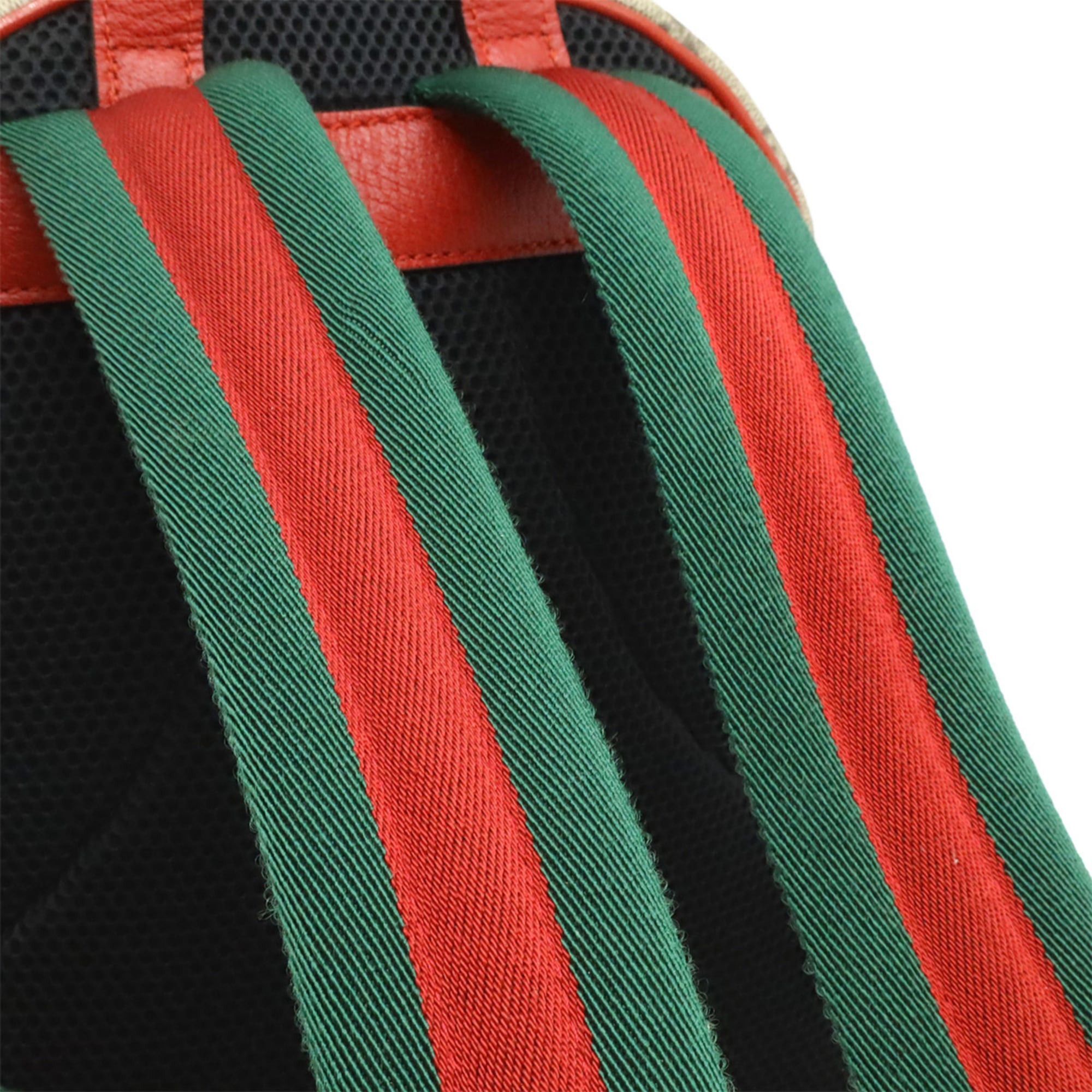 Gucci GUCCI GG Supreme BOSCO appliqué dog backpack, leather, beige/red, 495621 Size ONE SIZE - 6 Thumbnail