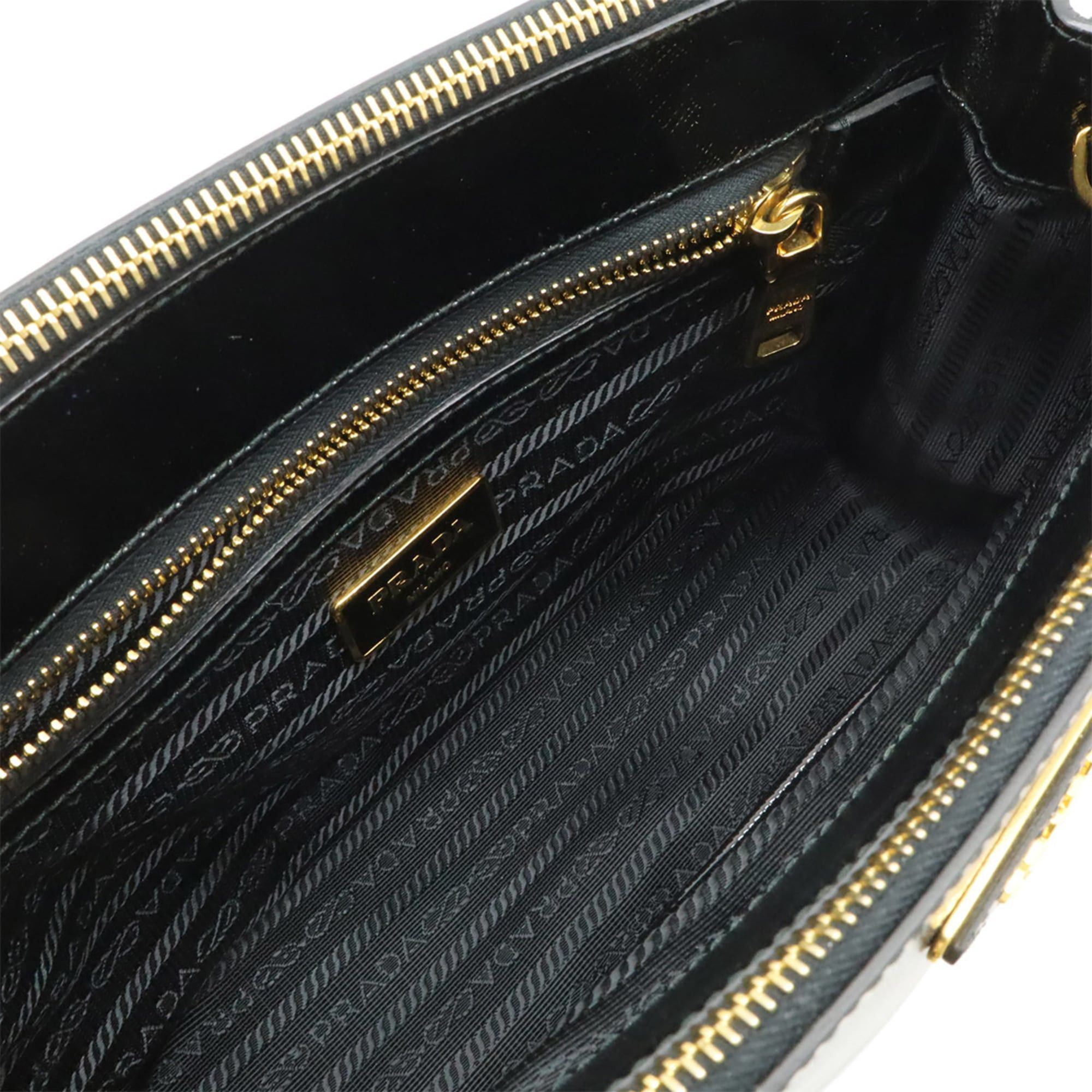 Prada PRADA Galleria Saffiano Handbag/Shoulder Bag, Patent Leather, NERO Black, Purchased from an Overseas Duty-Free Shop, BN2316 Size ONE SIZE - 9 Thumbnail