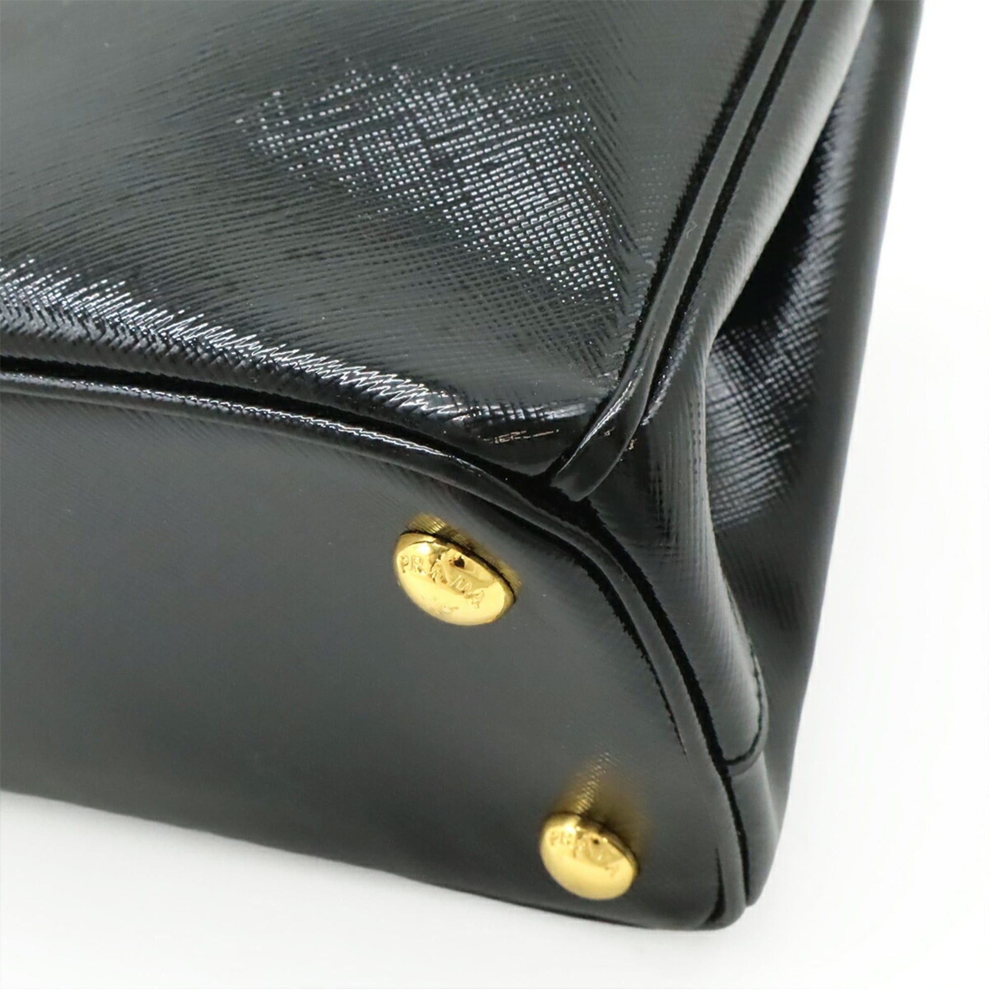 Prada PRADA Galleria Saffiano Handbag/Shoulder Bag, Patent Leather, NERO Black, Purchased from an Overseas Duty-Free Shop, BN2316 Size ONE SIZE - 4 Thumbnail