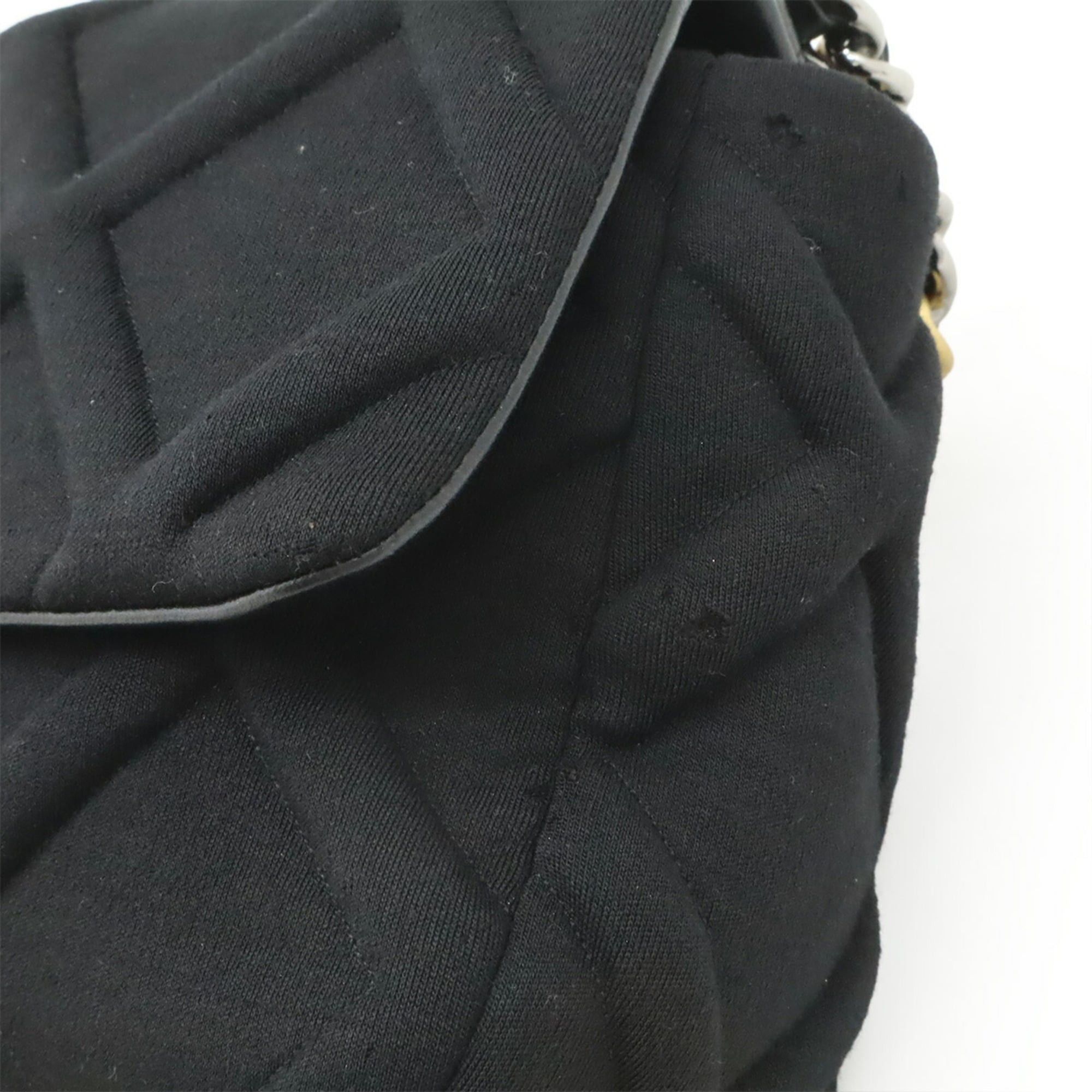 Chanel Chanel 19 Matelassé Coco Mark Chain Bag Cotton Jersey Black AS1160 Size ONE SIZE - 9 Thumbnail