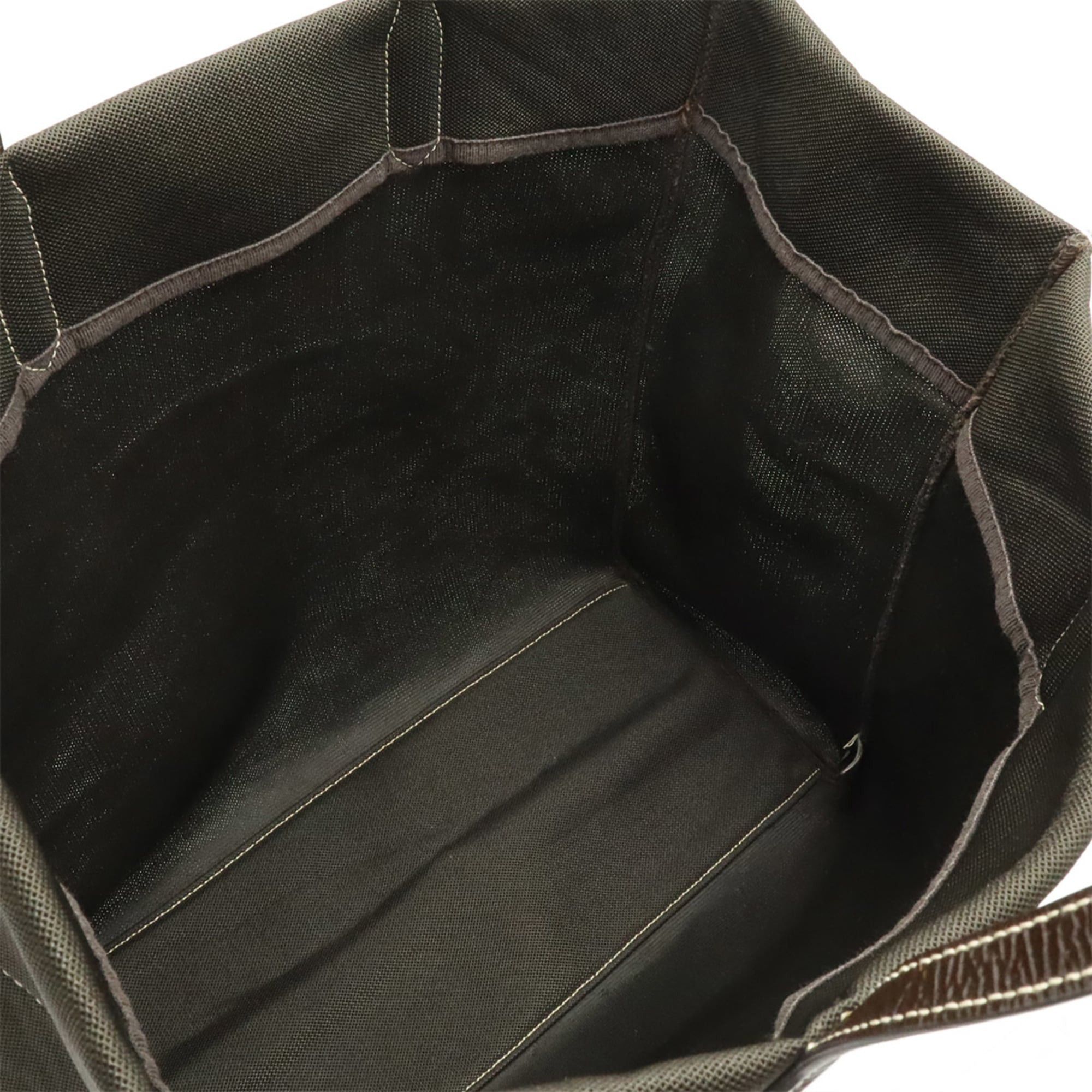 Prada PRADA Triangle Tote Bag Shoulder Mesh Patent Leather Dark Brown Size ONE SIZE - 6 Thumbnail