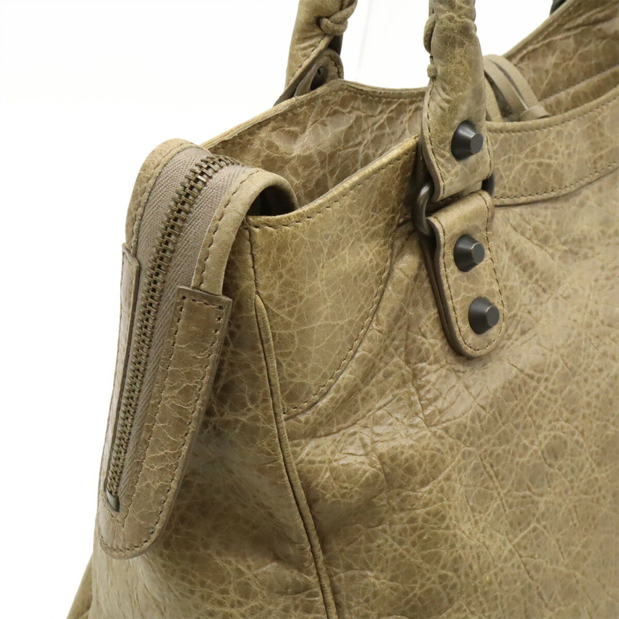Balenciaga BALENCIAGA Classic Velo Tote Bag Handbag Leather Beige Shoulder 235216 Size ONE SIZE - 8 Thumbnail