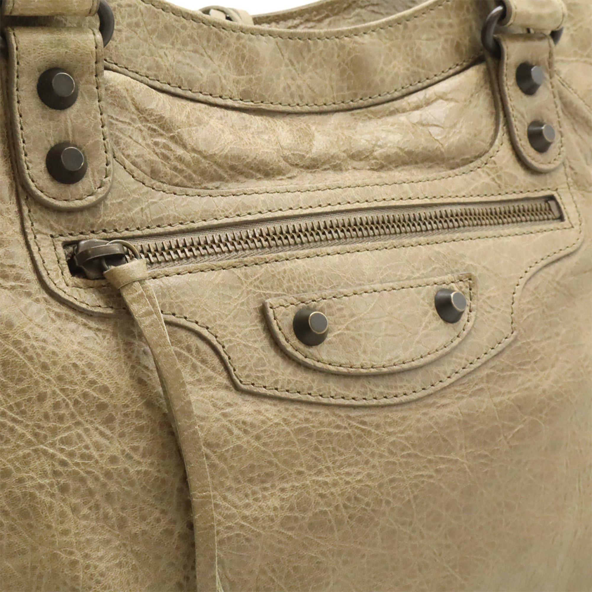 Balenciaga BALENCIAGA Classic Velo Tote Bag Handbag Leather Beige Shoulder 235216 Size ONE SIZE - 9 Thumbnail