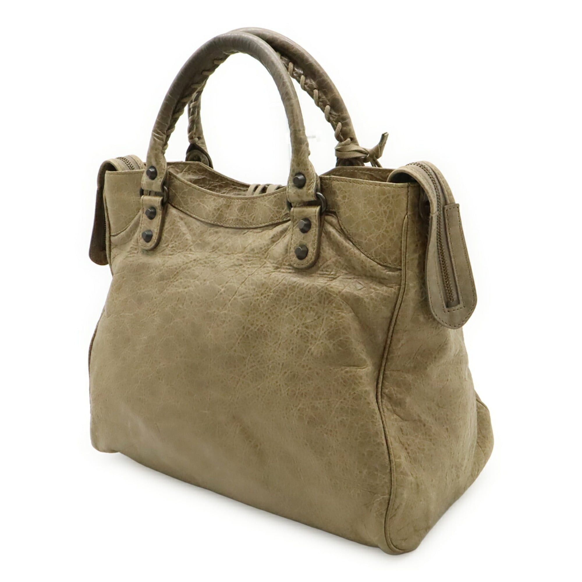 Balenciaga BALENCIAGA Classic Velo Tote Bag Handbag Leather Beige Shoulder 235216 Size ONE SIZE - 3 Thumbnail