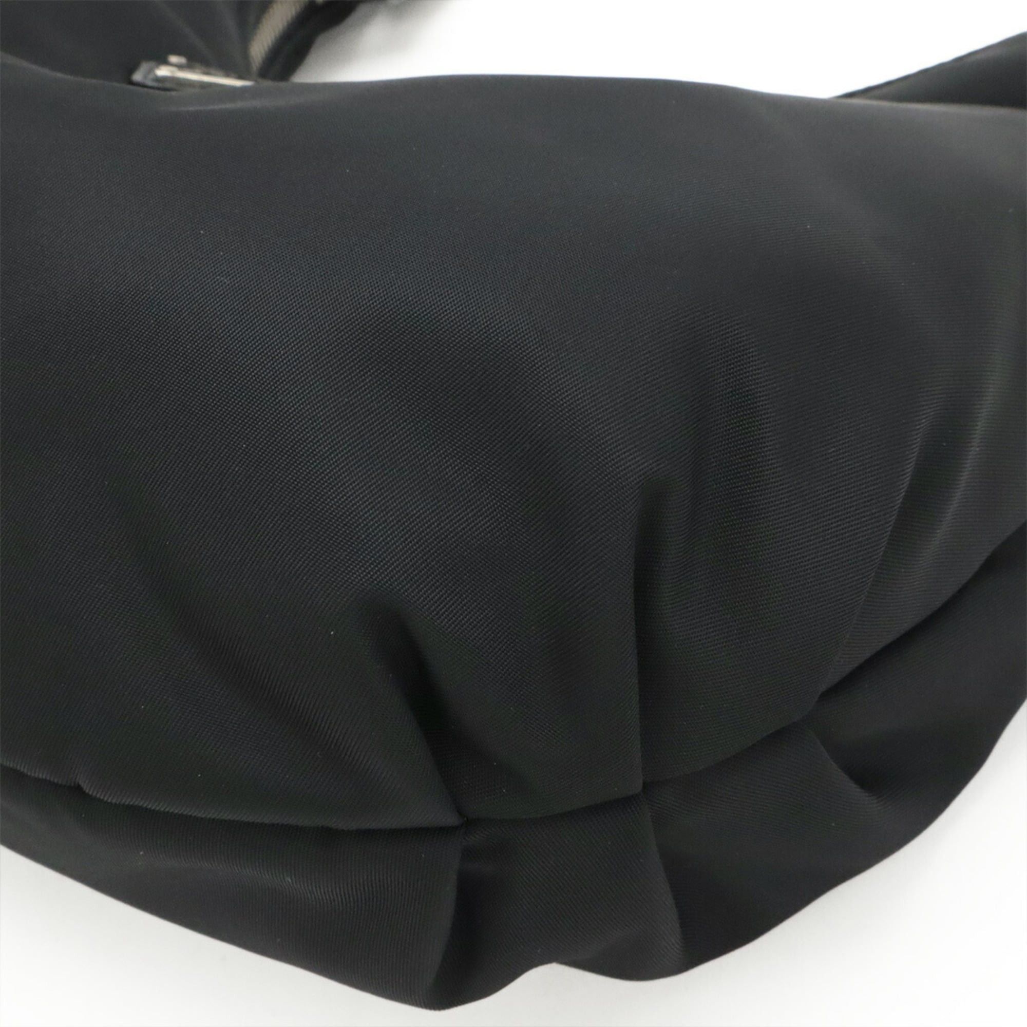 Prada PRADA Triangle Chain Shoulder Bag, Nylon and Leather, NERO Black, Re Edition 2006, Purchased at a domestic boutique, 1BH172 Size ONE SIZE - 4 Thumbnail