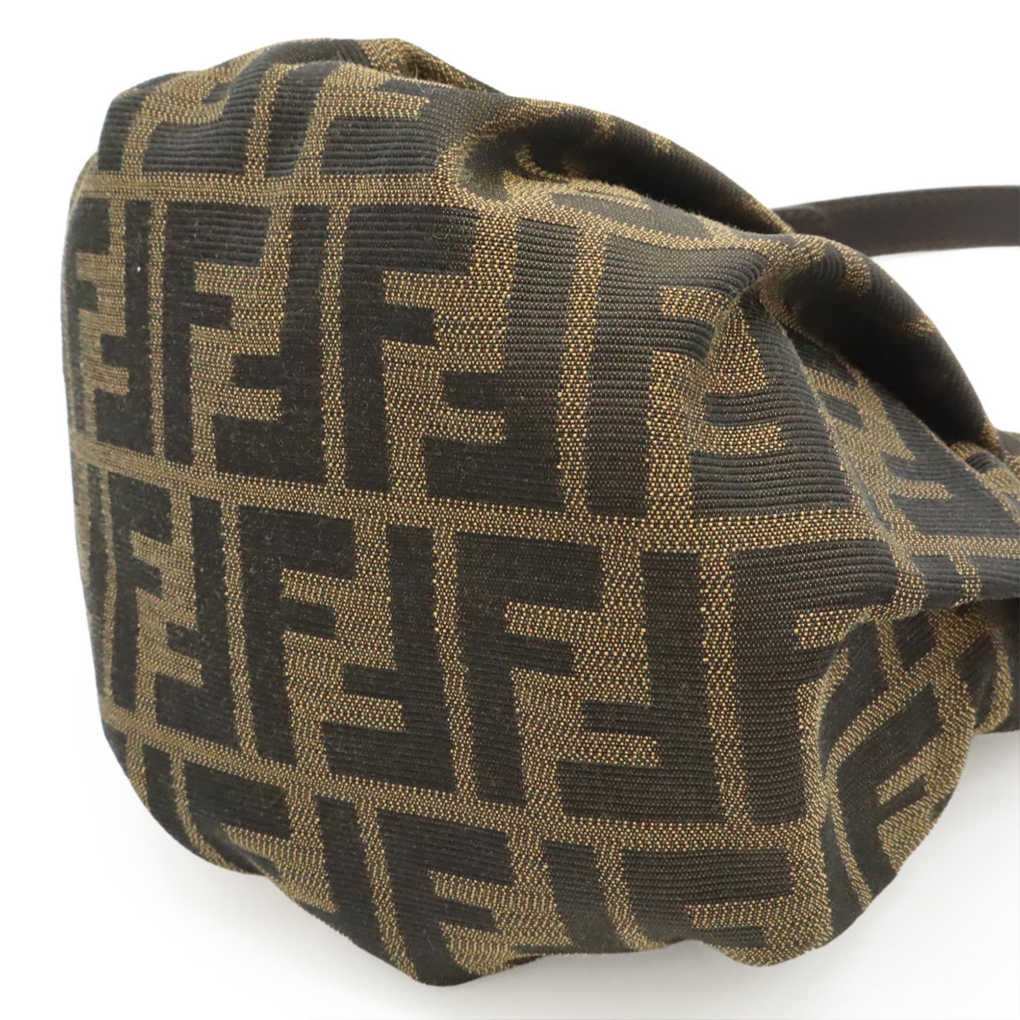 Fendi FENDI Zucca pattern FF motif handbag, canvas and leather, brown/black, 8BK044 Size ONE SIZE - 4 Thumbnail