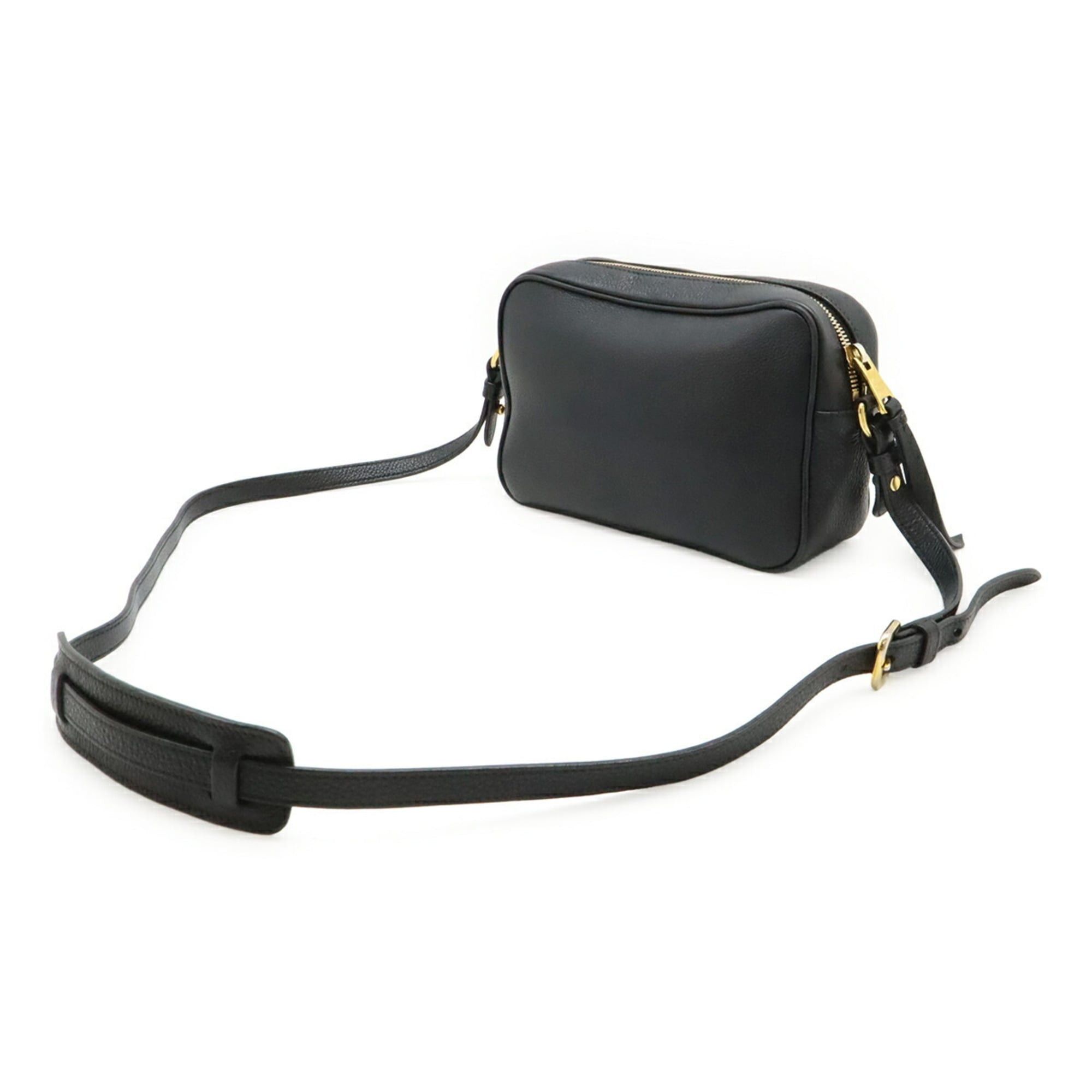 Prada PRADA VITELLO PHENIX Shoulder Bag/Pochette, Leather, NERO Black, Purchased at a domestic outlet store, 1BH103 Size ONE SIZE - 3 Thumbnail