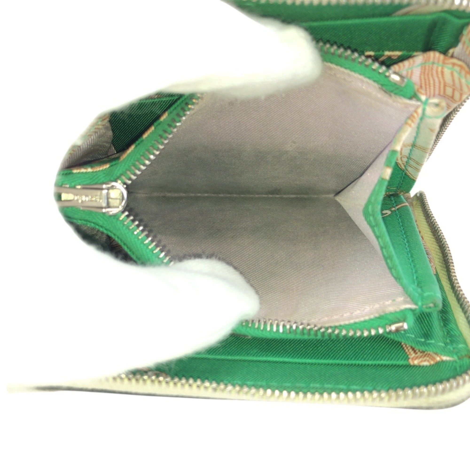 Hermes HERMES Azap Silk In Compact Light Green Silver Hardware Veau Epsom Folding Wallet Coin Purse U Stamp Women's Size ONE SIZE - 9 Thumbnail