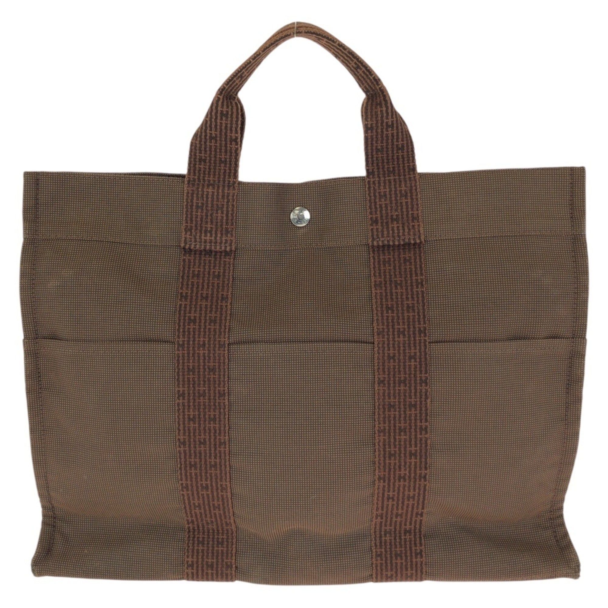 Hermes HERMES Herline MM Brown Polyamide Polyester Tote Bag Handbag for Women Size ONE SIZE - 2 Thumbnail