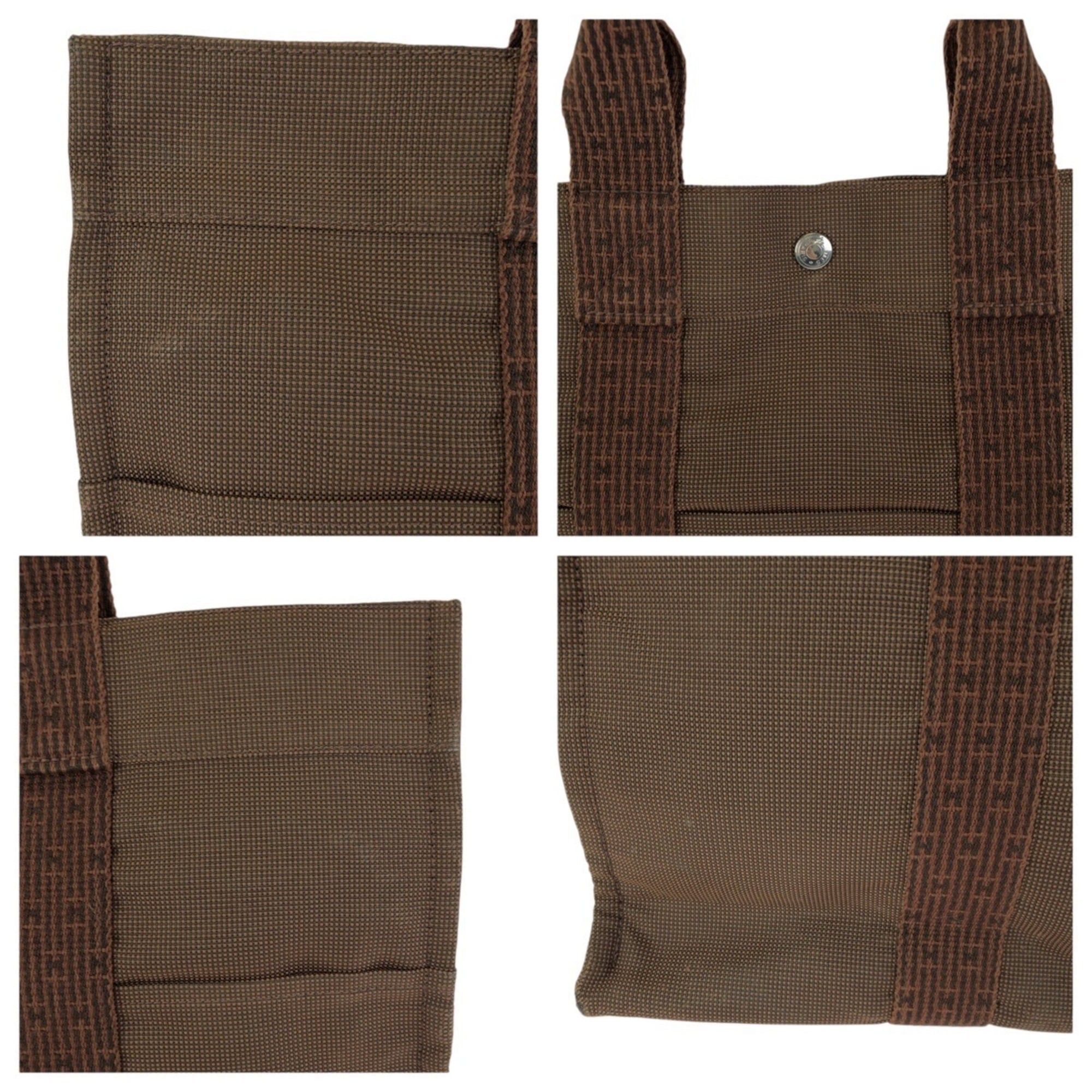 Hermes HERMES Herline MM Brown Polyamide Polyester Tote Bag Handbag for Women Size ONE SIZE - 5 Thumbnail