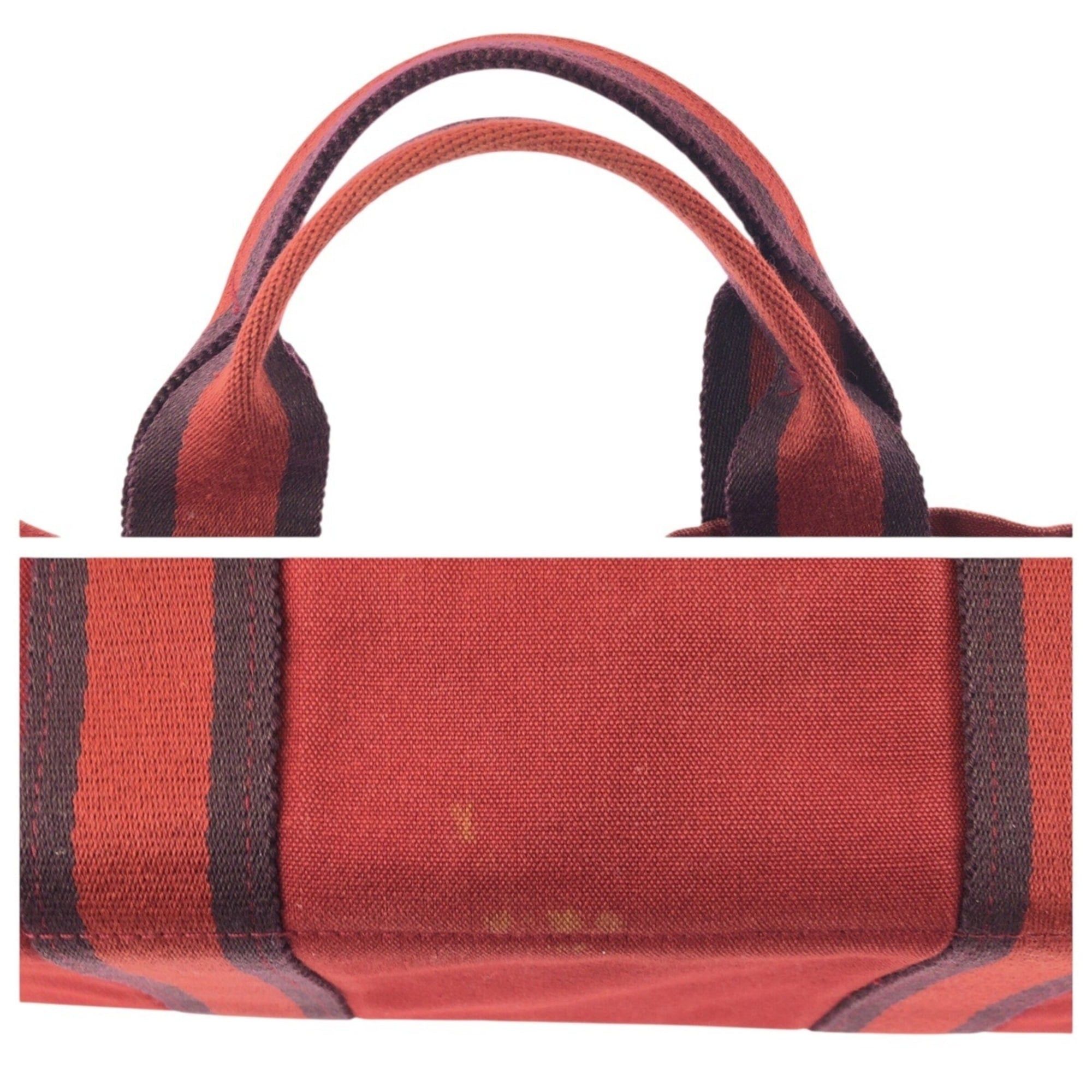 Hermes HERMES Fourre-Tout MM Red Canvas Tote Bag Handbag for Women Size ONE SIZE - 6 Thumbnail