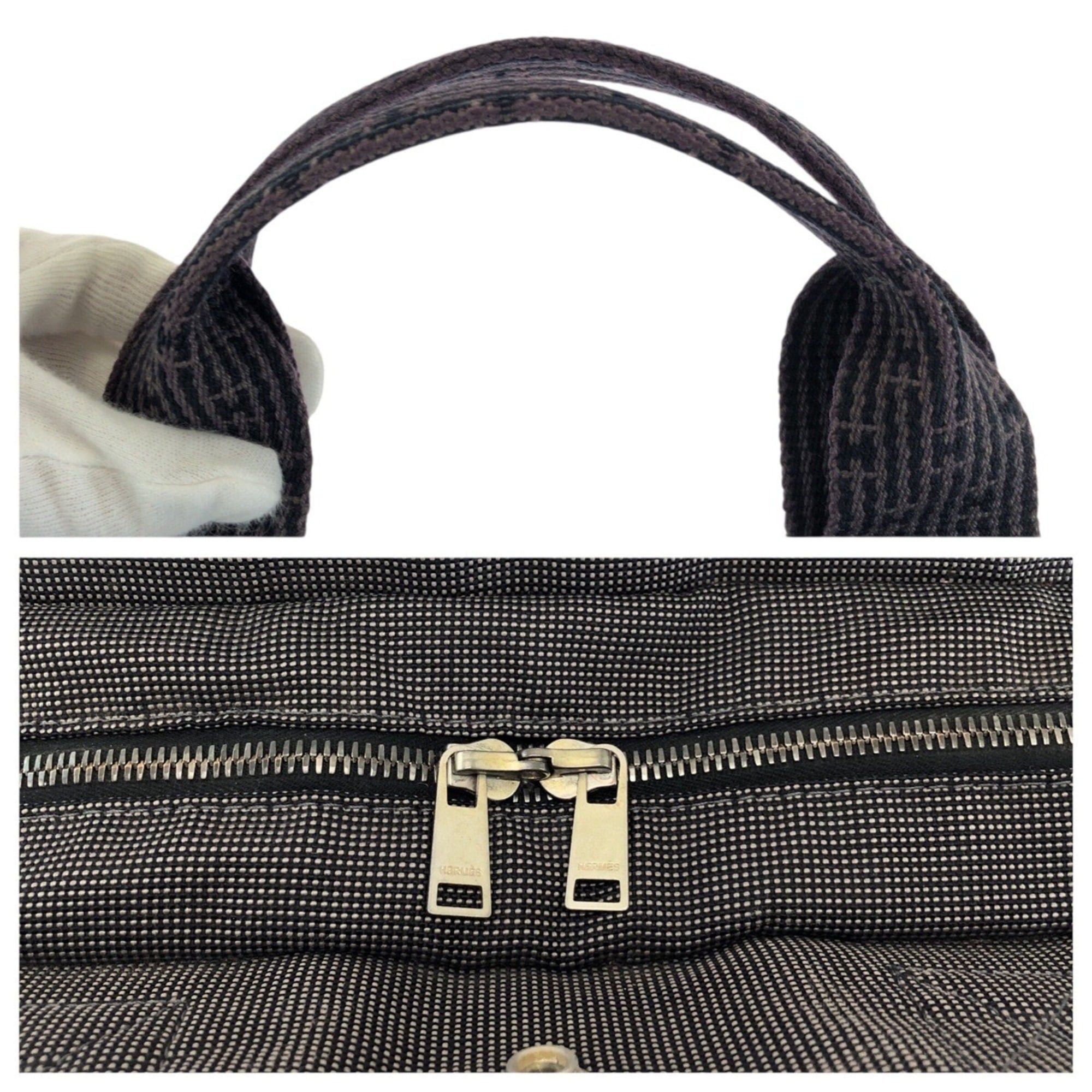 Hermes Hermes Herline MM Grey Silver Hardware Polyamide Polyester Tote Bag Handbag for Women Size ONE SIZE - 5 Thumbnail