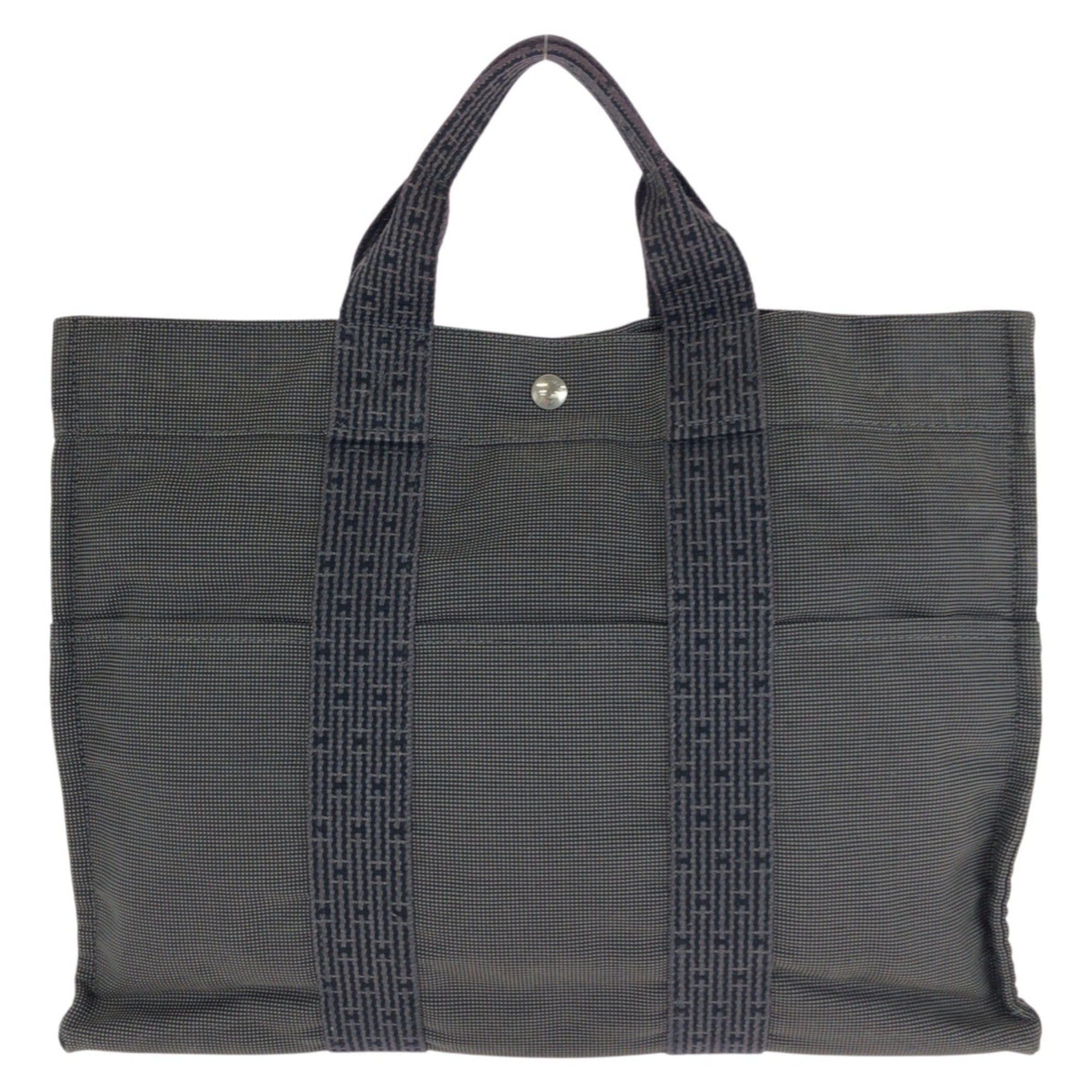 Hermes Hermes Herline MM Grey Silver Hardware Polyamide Polyester Tote Bag Handbag for Women Size ONE SIZE - 2 Thumbnail