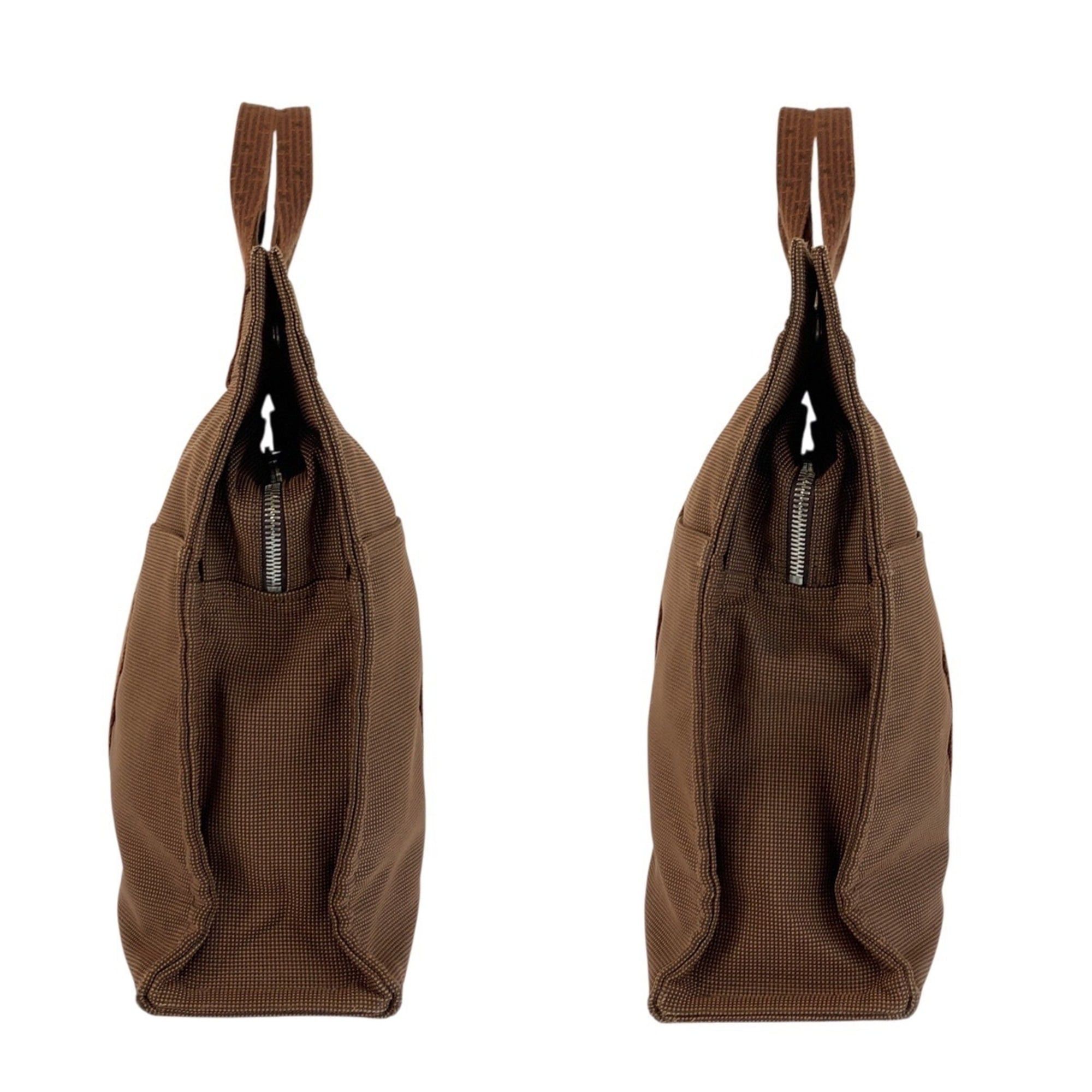 Hermes Hermes Herline Brown Silver Hardware Polyamide Tote Bag Handbag for Women Size ONE SIZE - 8 Thumbnail
