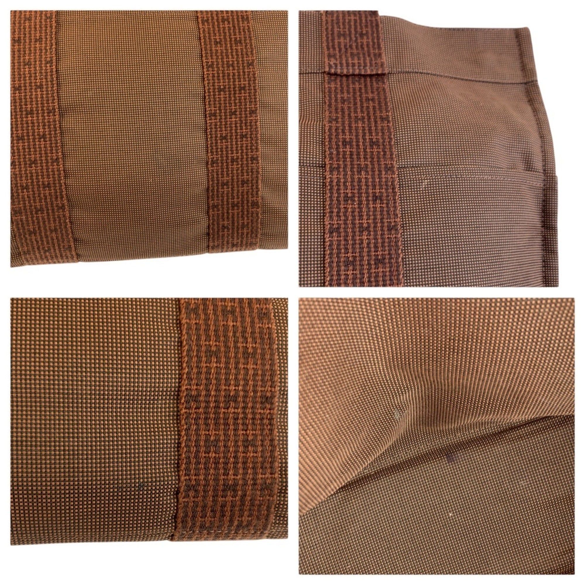 Hermes Hermes Herline Brown Silver Hardware Polyamide Tote Bag Handbag for Women Size ONE SIZE - 5 Thumbnail
