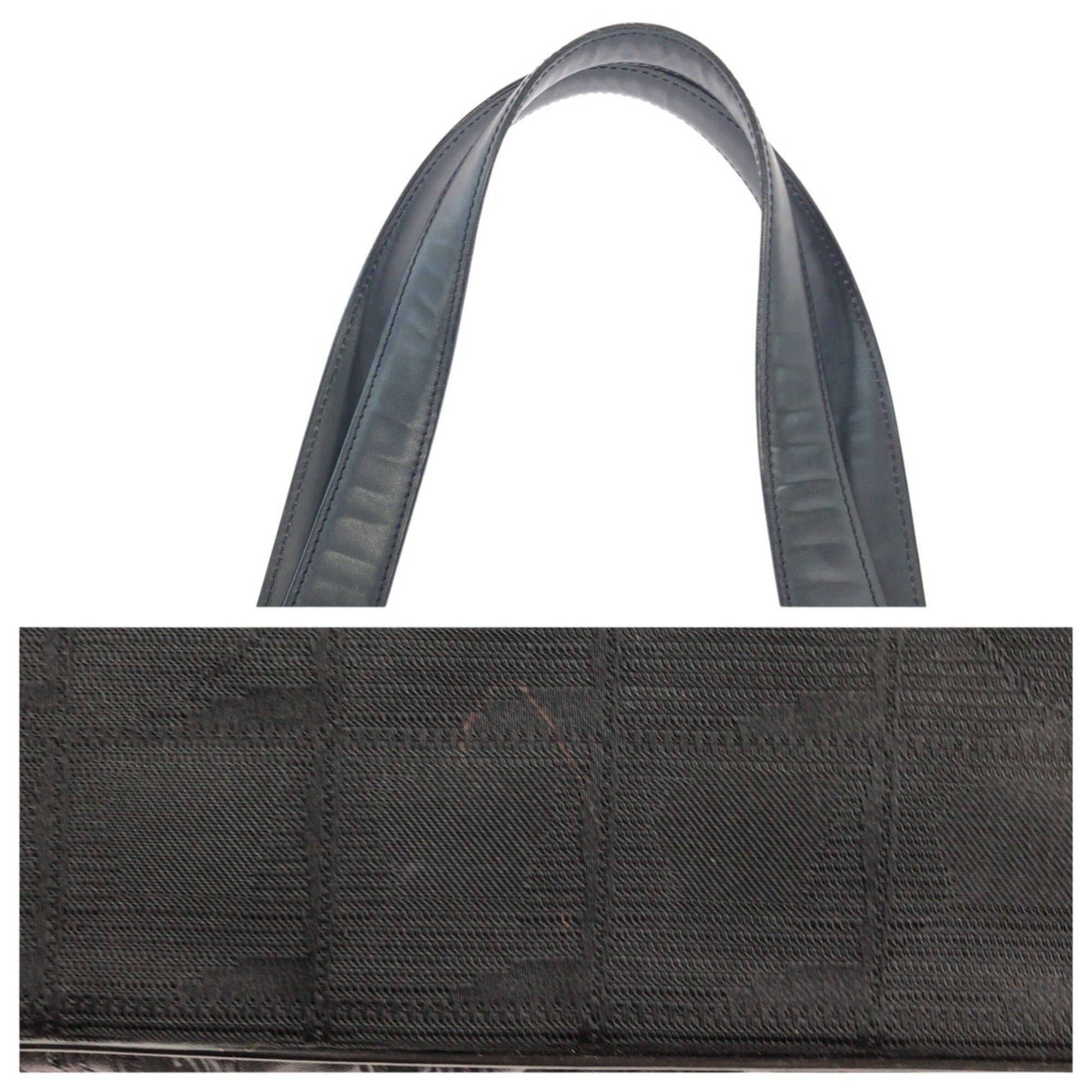 Chanel CHANEL Vintage New Travel Line MM Coco Mark Black Nylon Leather Tote Bag Shoulder for Women Size ONE SIZE - 6 Thumbnail