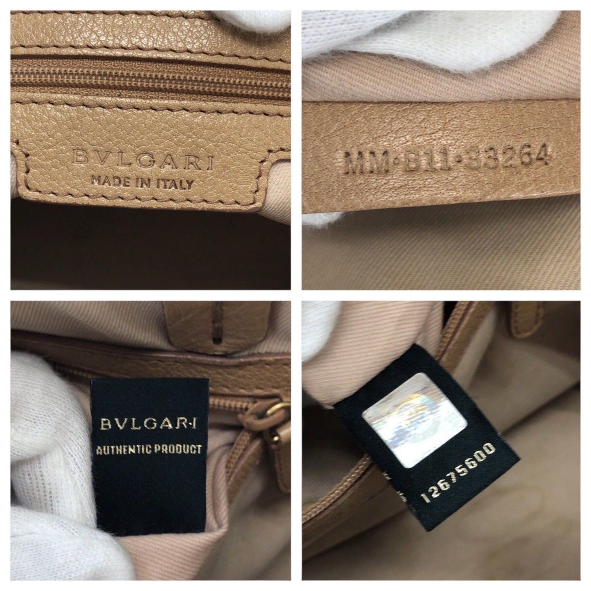 Bvlgari BVLGARI Collezione Tote Bag/Handbag for Women, Beige Leather with Gold Hardware, 33264 Size ONE SIZE - 4 Thumbnail