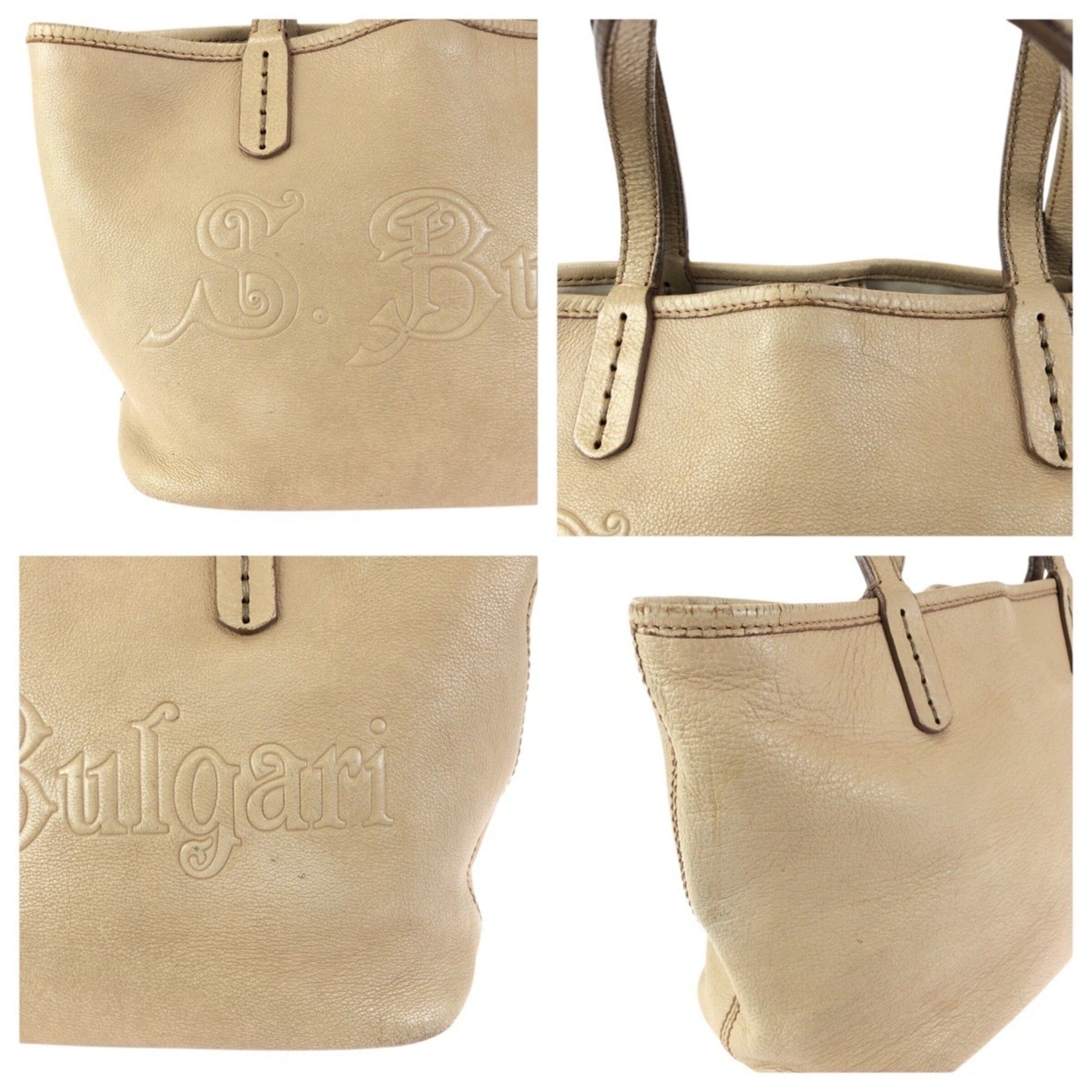 Bvlgari BVLGARI Collezione Tote Bag/Handbag for Women, Beige Leather with Gold Hardware, 33264 Size ONE SIZE - 5 Thumbnail
