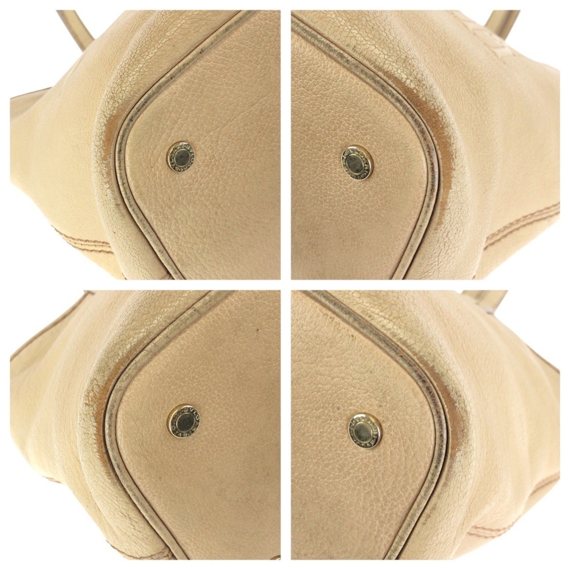 Bvlgari BVLGARI Collezione Tote Bag/Handbag for Women, Beige Leather with Gold Hardware, 33264 Size ONE SIZE - 3 Thumbnail