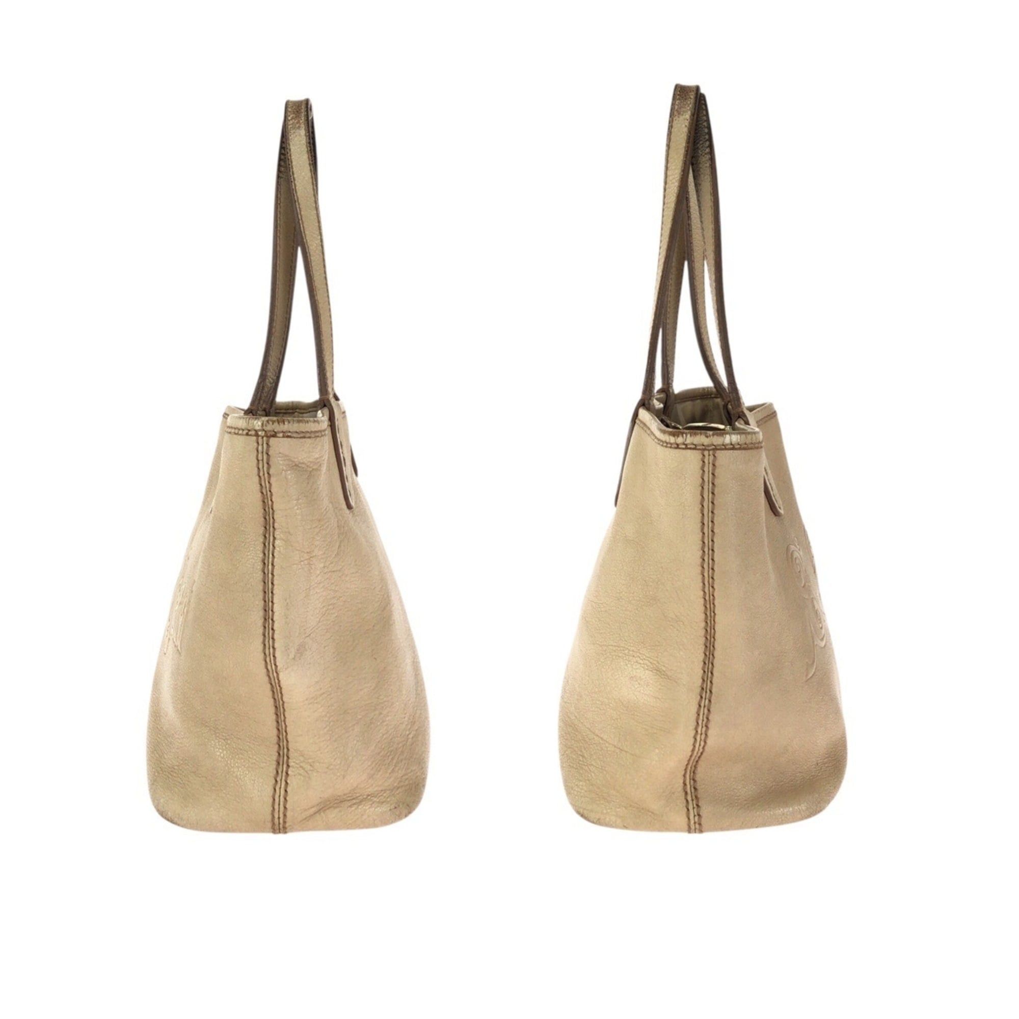 Bvlgari BVLGARI Collezione Tote Bag/Handbag for Women, Beige Leather with Gold Hardware, 33264 Size ONE SIZE - 8 Thumbnail