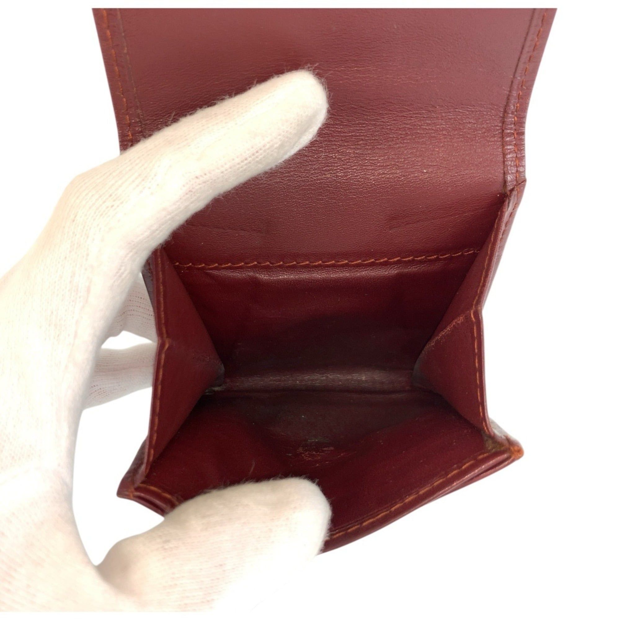 Cartier Cartier Must Line Bordeaux Gold Hardware Leather Wallet/Coin Purse for Women Size ONE SIZE - 5 Thumbnail