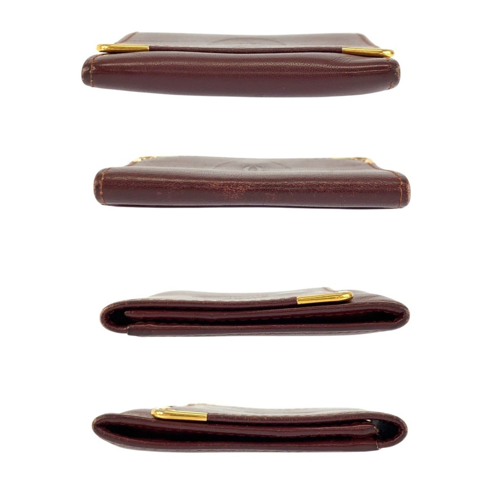 Cartier Cartier Must Line Bordeaux Gold Hardware Leather Wallet/Coin Purse for Women Size ONE SIZE - 10 Thumbnail