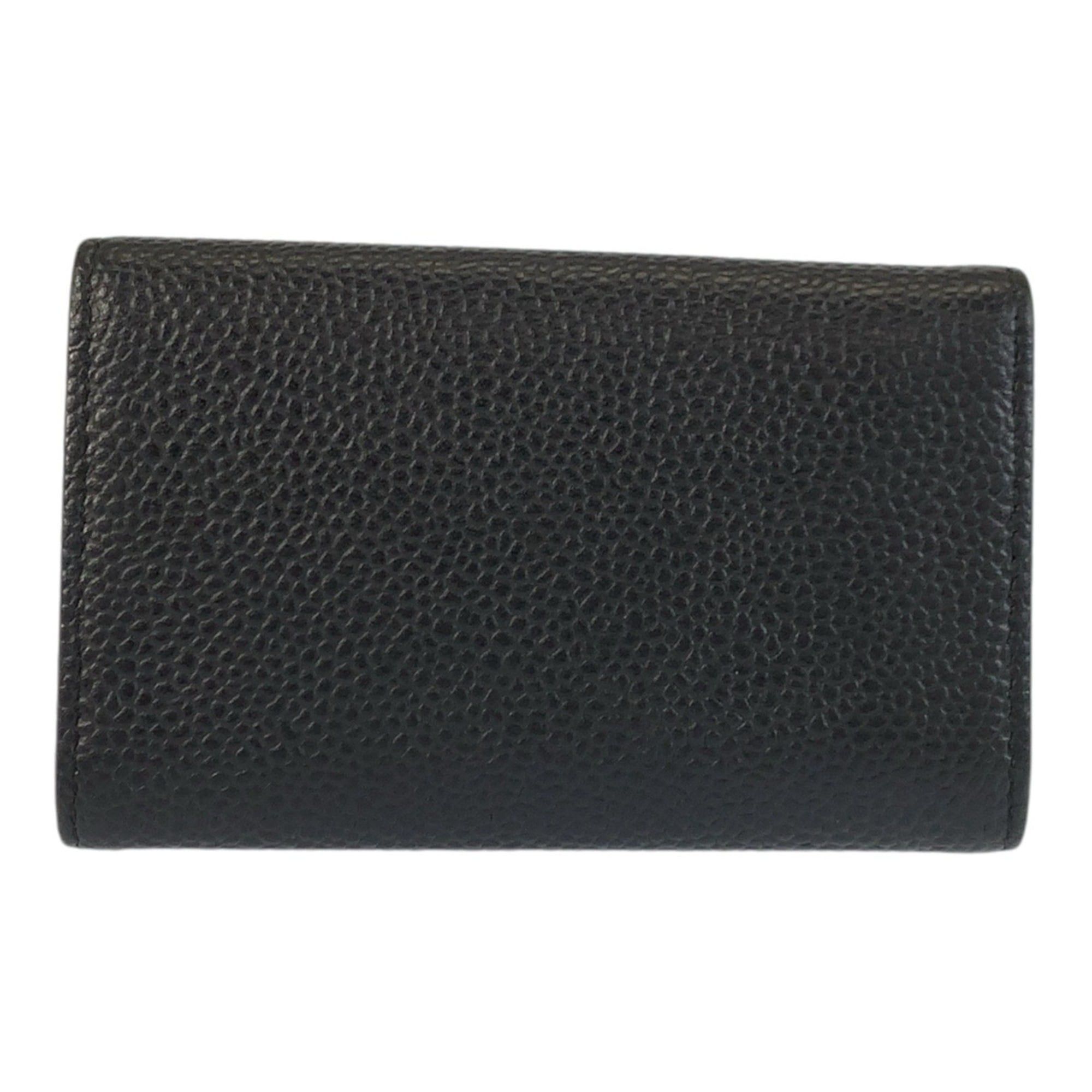 Chanel CHANEL Coco Mark Black Leather Key Case with Silver Hardware, 6 Hooks, Women's Size ONE SIZE - 2 Thumbnail