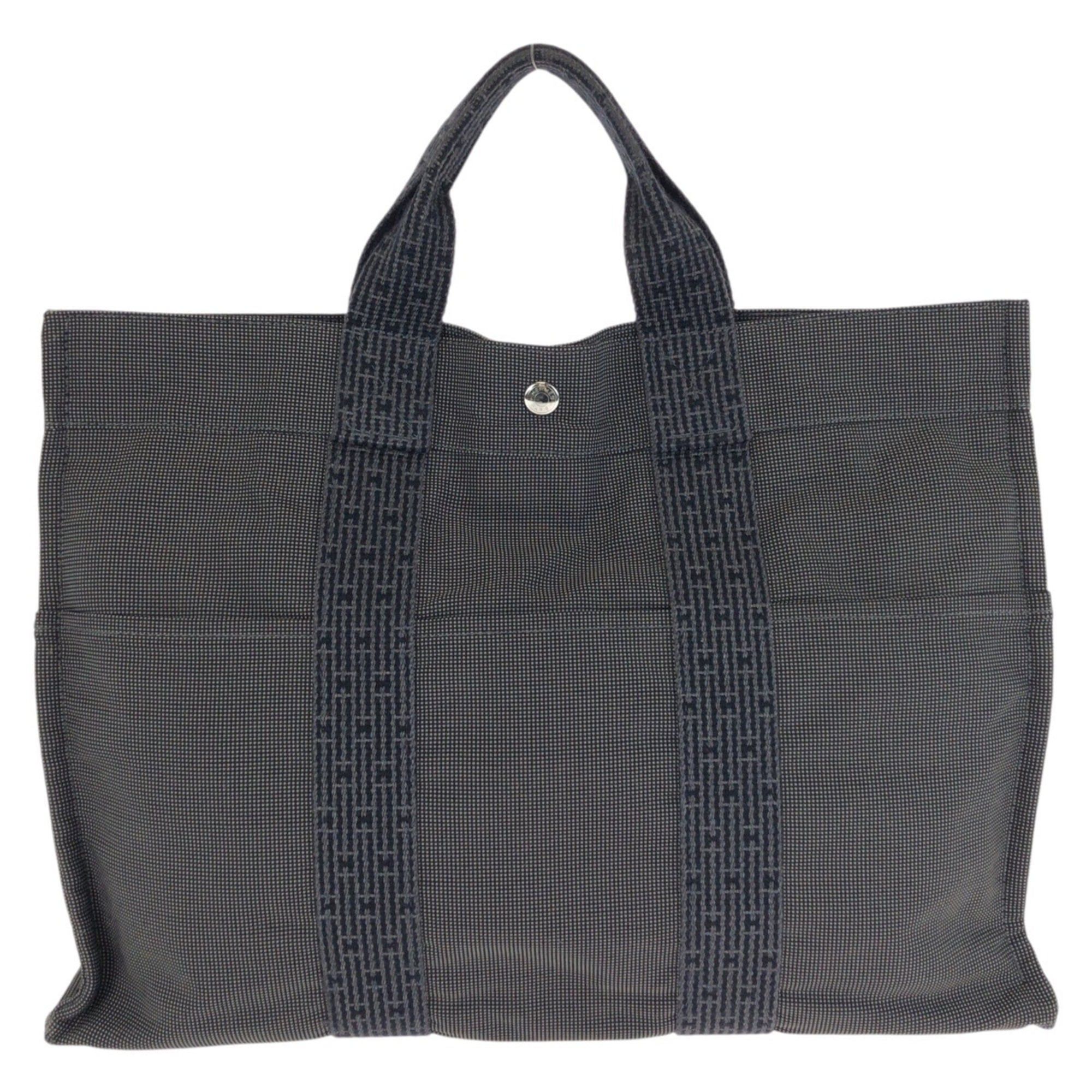 Hermes Hermes Herline MM Grey Silver Hardware Polyamide Polyester Tote Bag Handbag for Women Size ONE SIZE - 2 Thumbnail