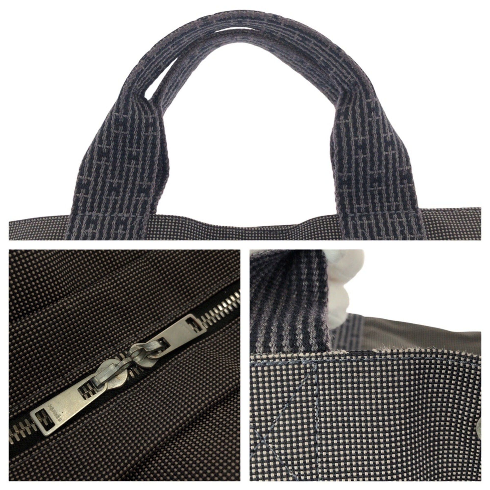Hermes Hermes Herline MM Grey Silver Hardware Polyamide Polyester Tote Bag Handbag for Women Size ONE SIZE - 6 Thumbnail