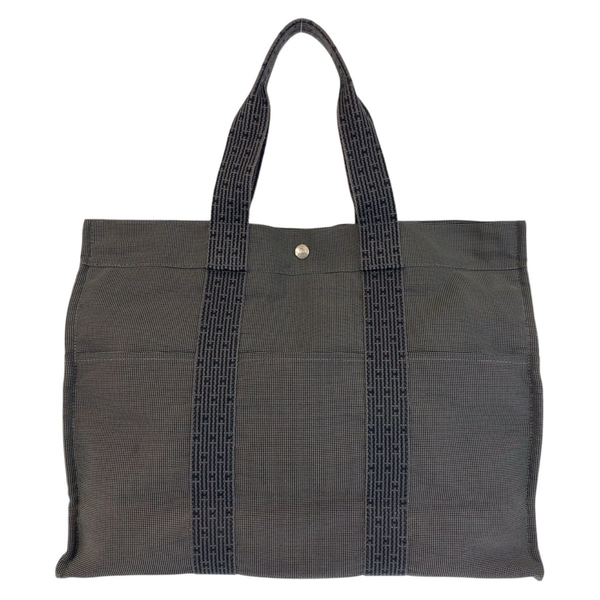 Hermes Hermes Herline GM Grey Silver Hardware Polyamide Polyester Tote Bag Handbag Unisex Women's Size ONE SIZE - 2 Thumbnail