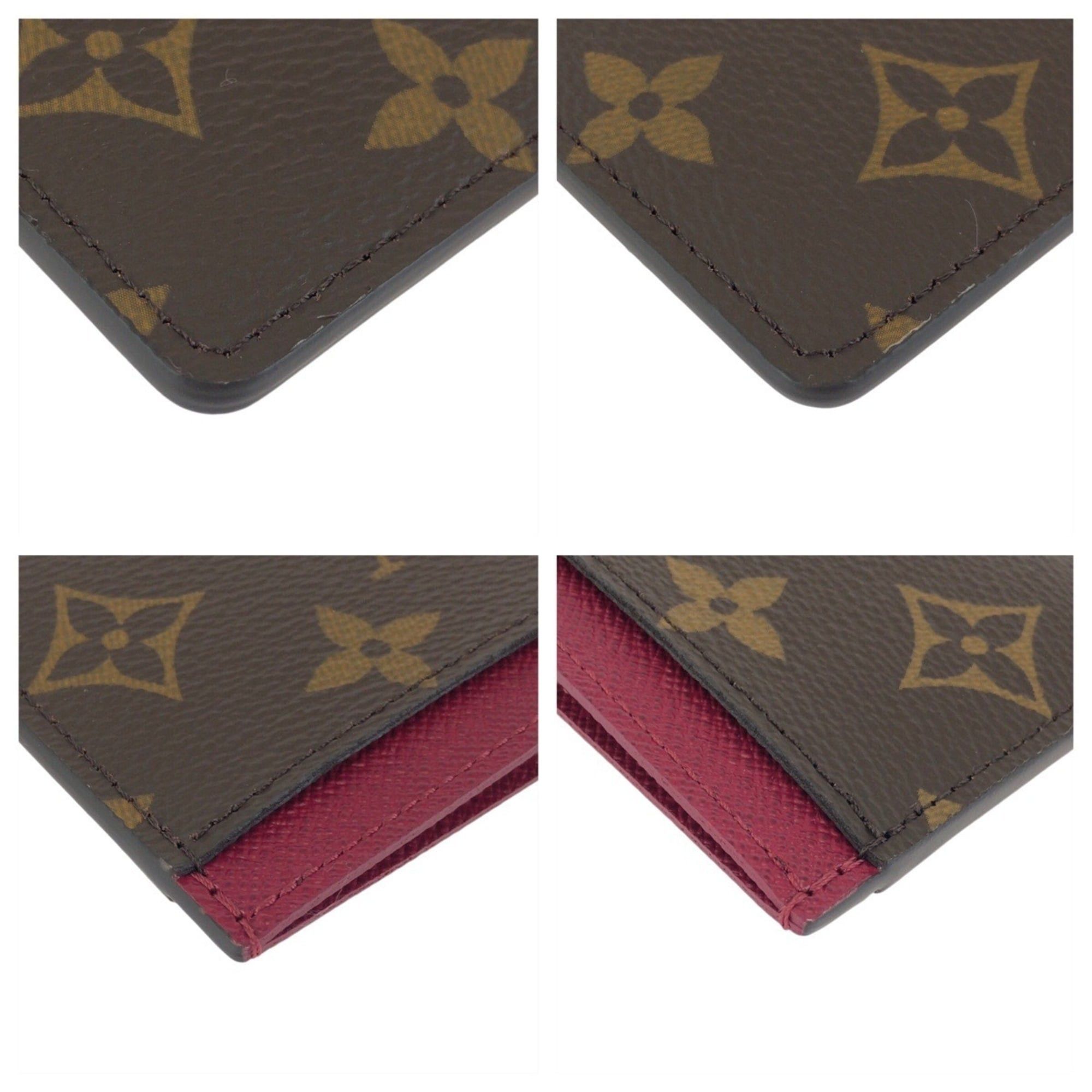Louis Vuitton Louis Vuitton Monogram Brown Fuchsia M60703 Business Card Holder/Card Case Holder Pass Women's Size ONE SIZE - 3 Thumbnail